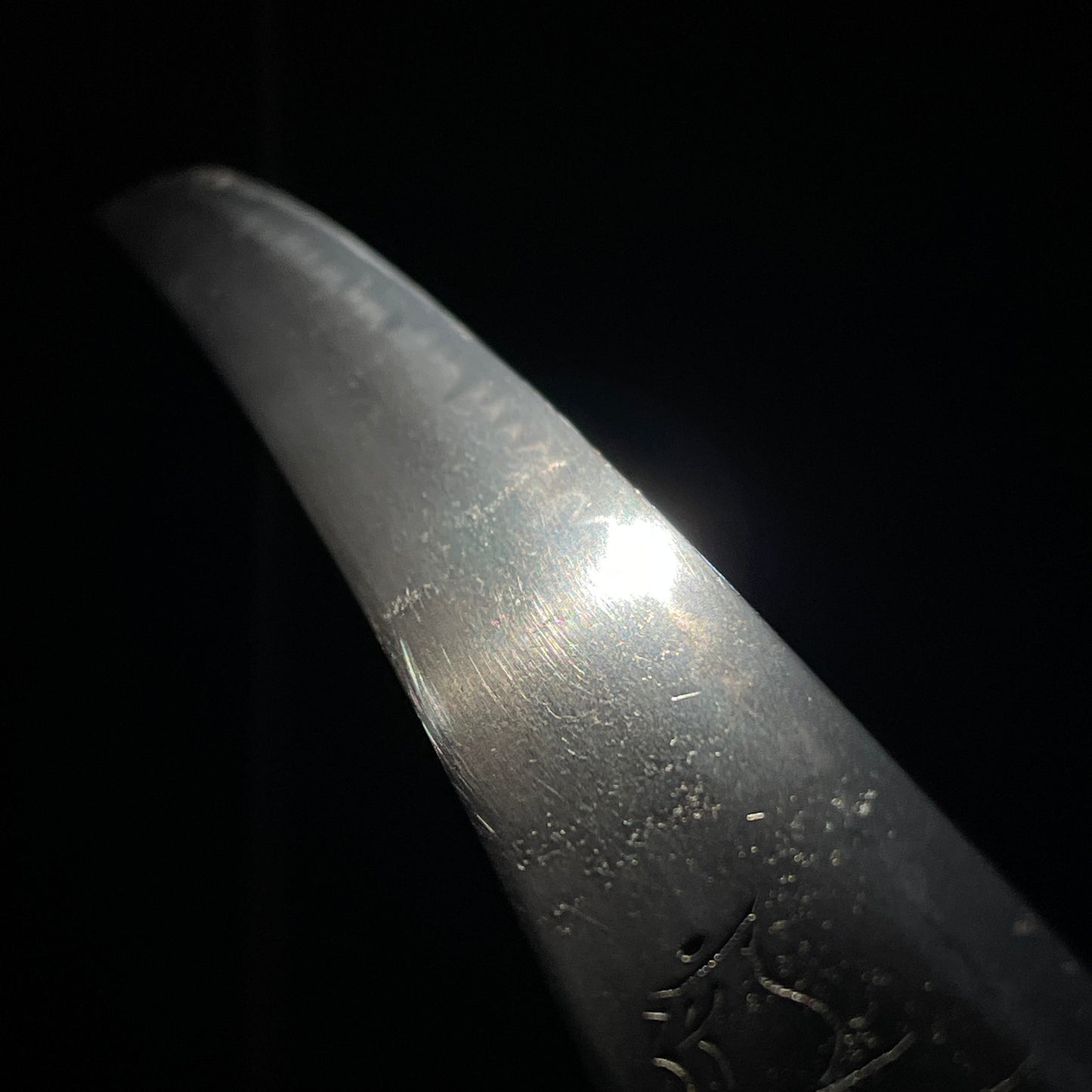 Aikuchi Koshirae Sunnobi-Tanto 合口拵寸延短刀, Bonji 梵字 blade, Edo period mumei