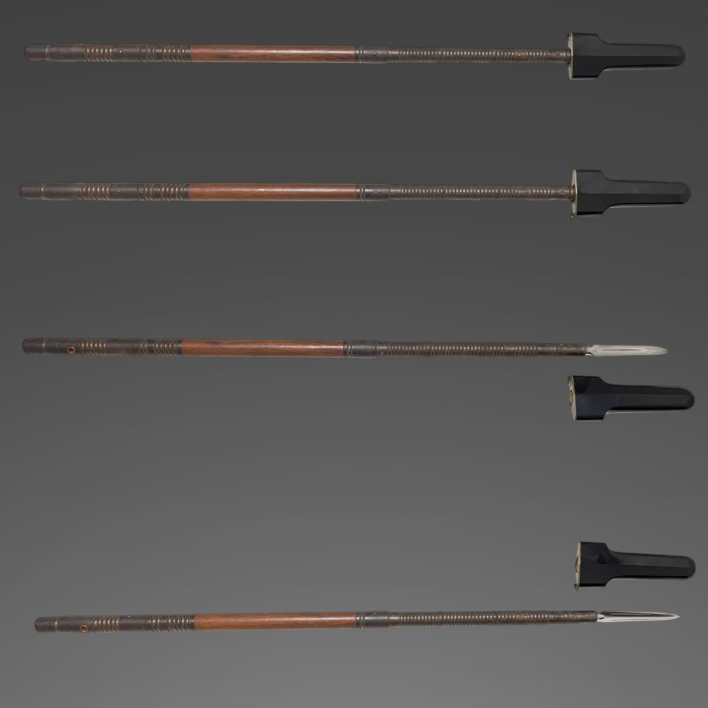 Seisankaku-Yari 正三角槍 in Koshirae, Kawachinokami Kunisuke 河内守國助 signed, Edo period