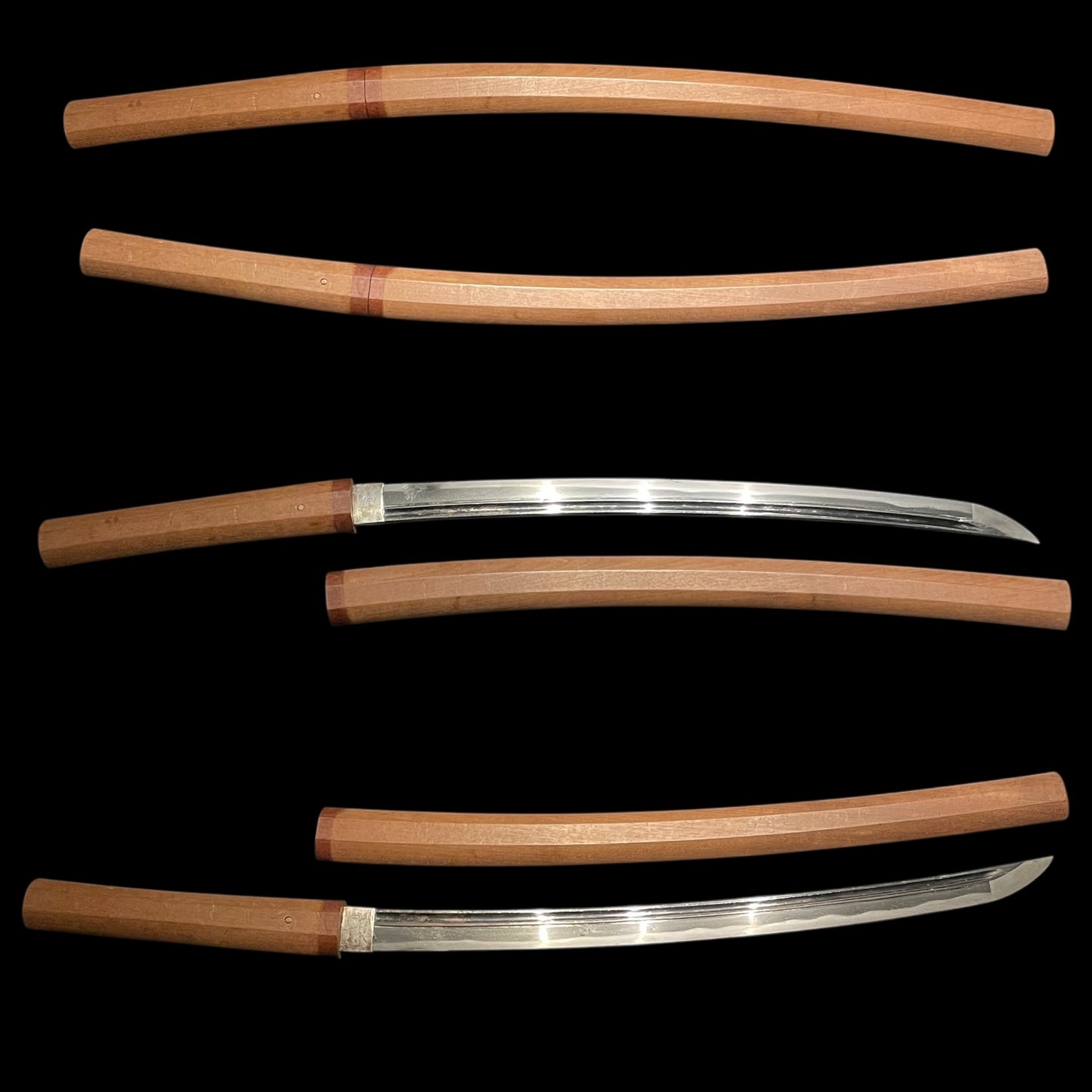 Bohi Wakizashi 棒樋脇差 in Shirasaya, Muromachi period