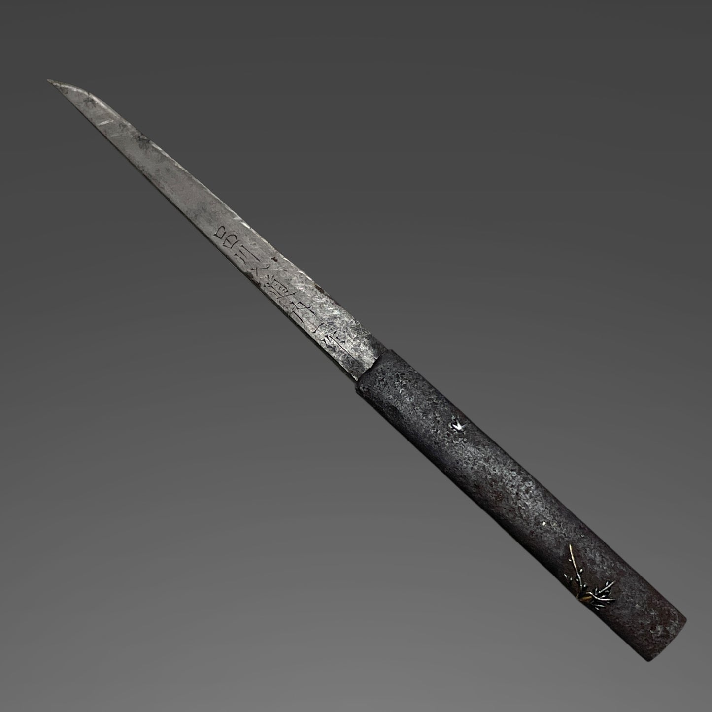 Tiger Menuki Wakizashi with Kozuka, Moon and Geese Fittings, Edo period mumei