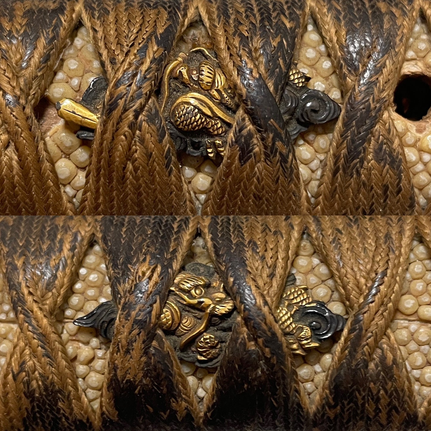 Handachi Koshirae 半太刀拵 Wakizashi, Dragon Menuki, Edo period mumei