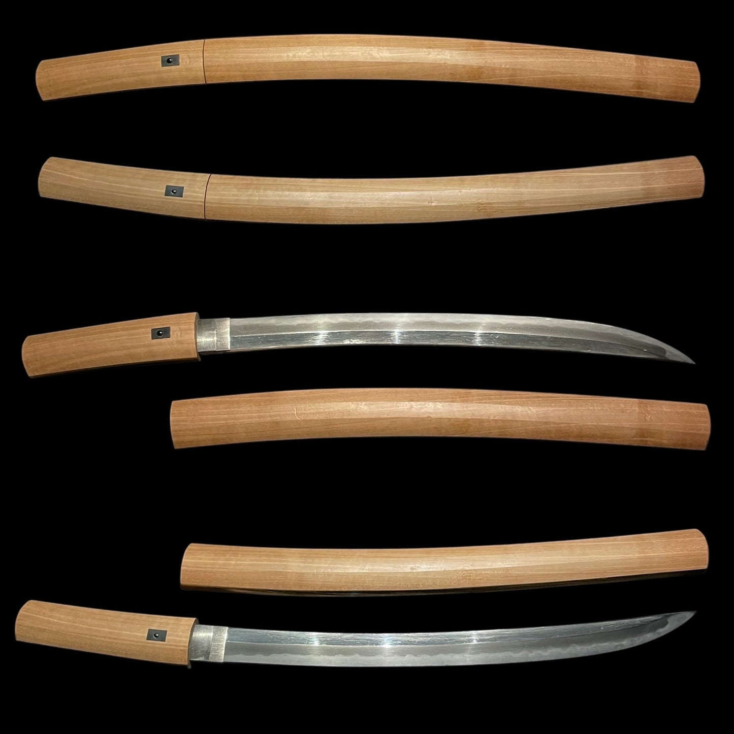 Naginata Naoshi Style, Shobuzukuri Wakizashi, Edo period mumei