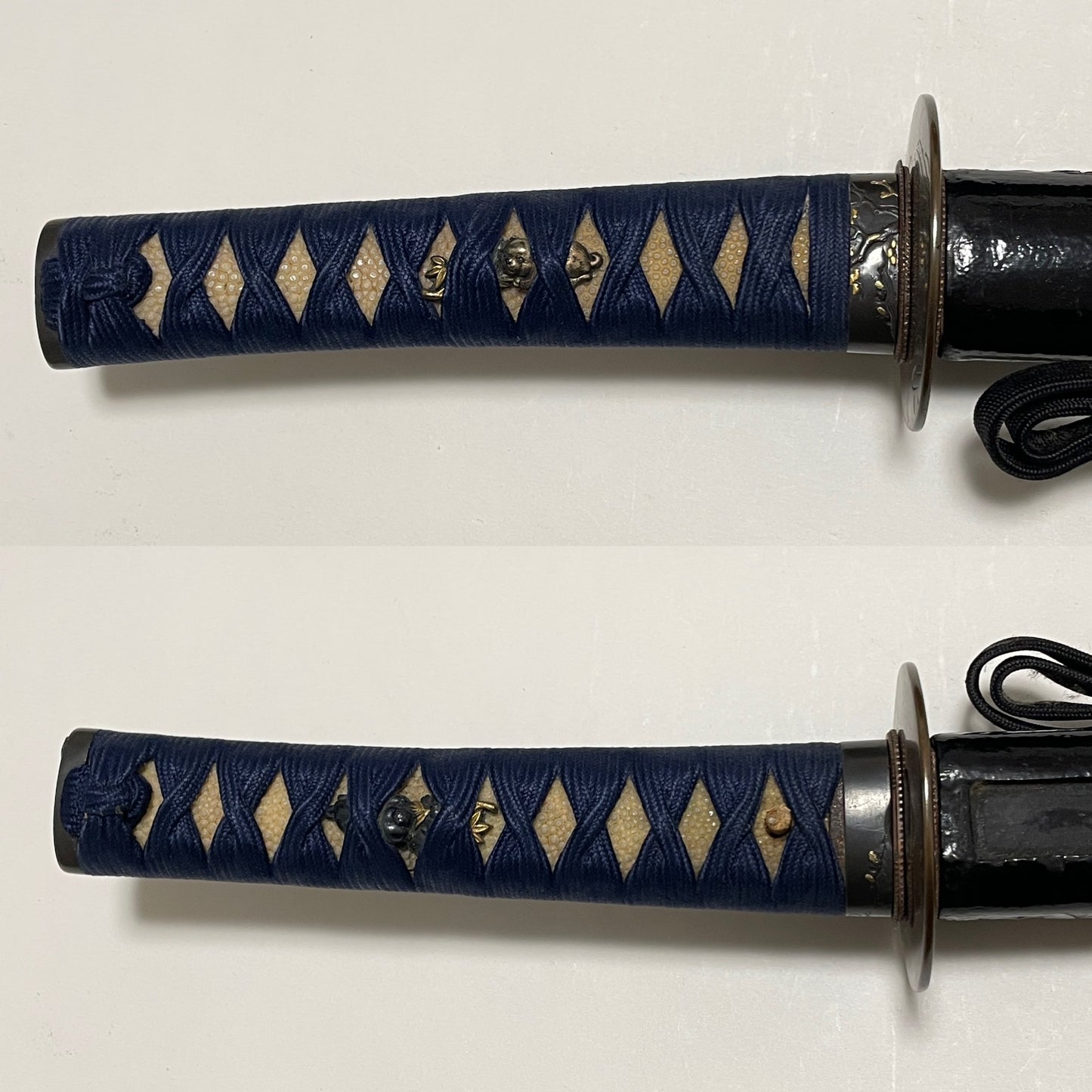 Long Wakizashi, Copper Tsuba, Shibuichi Fuchikashira, Edo period mumei