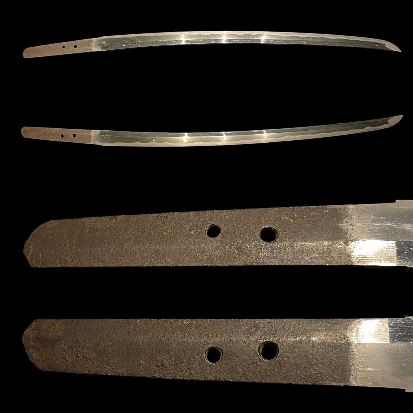 Long Wakizashi Midareba 乱刃 in Shirasaya, Edo period mumei