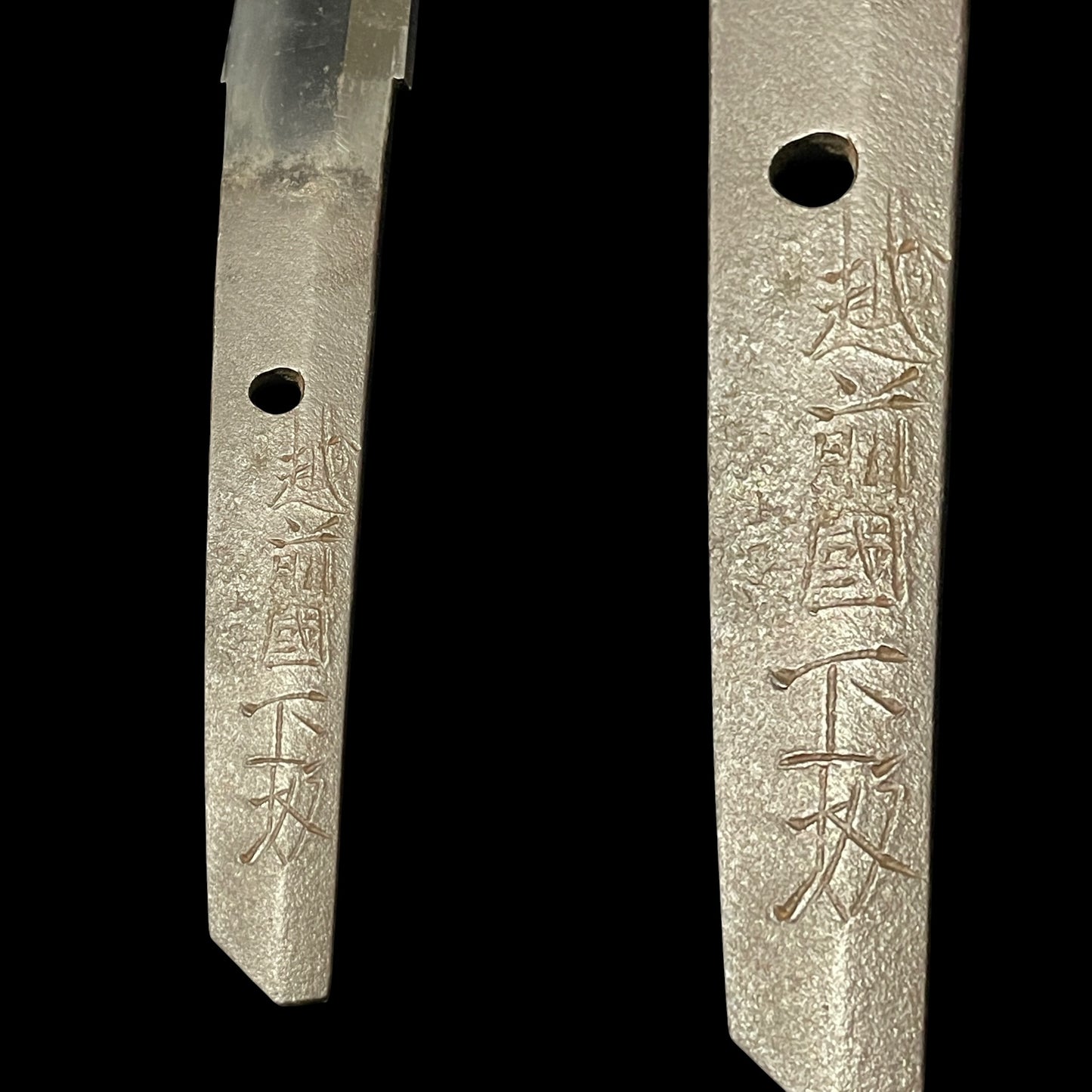 Dragon Fittings, Handachi Koshirae Waizashi, Echizenkoku Shimosaka 越前国下坂 signed
