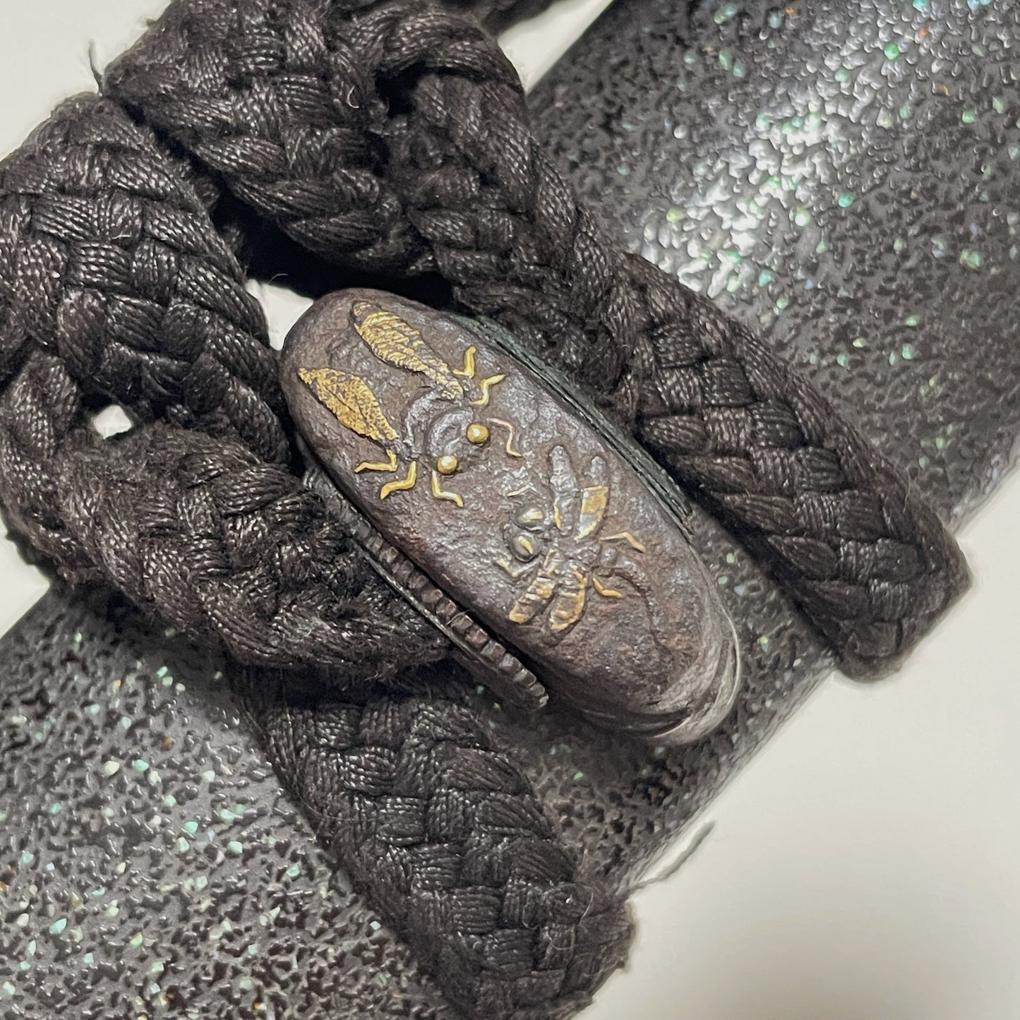 Fuyuhiro 冬広 Shobuzukuri TANTO, Raijin Kozuka 雷神小柄, Muromachi period