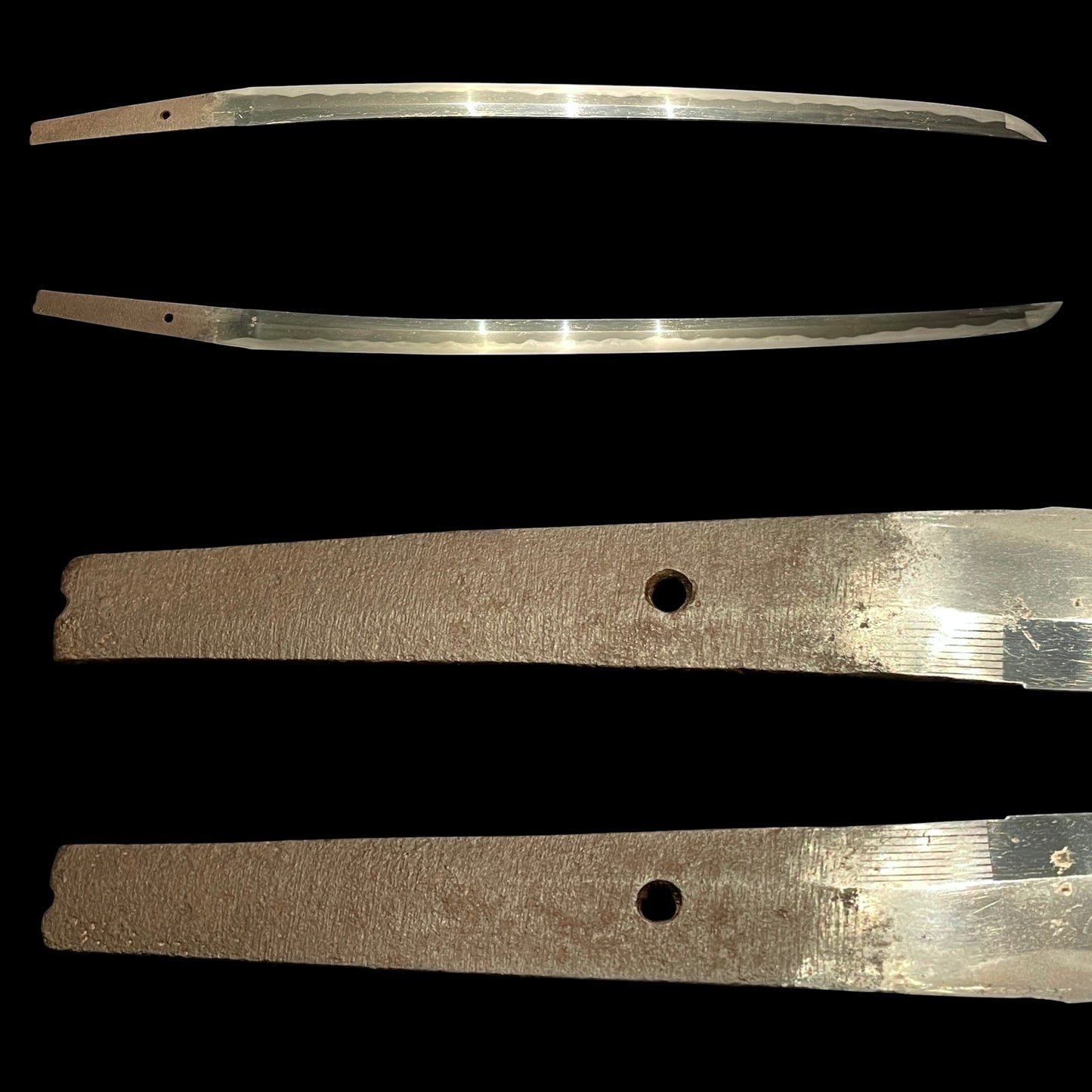 Gunome-Hamon Long Wakizashi in Shirasaya, Edo period mumei