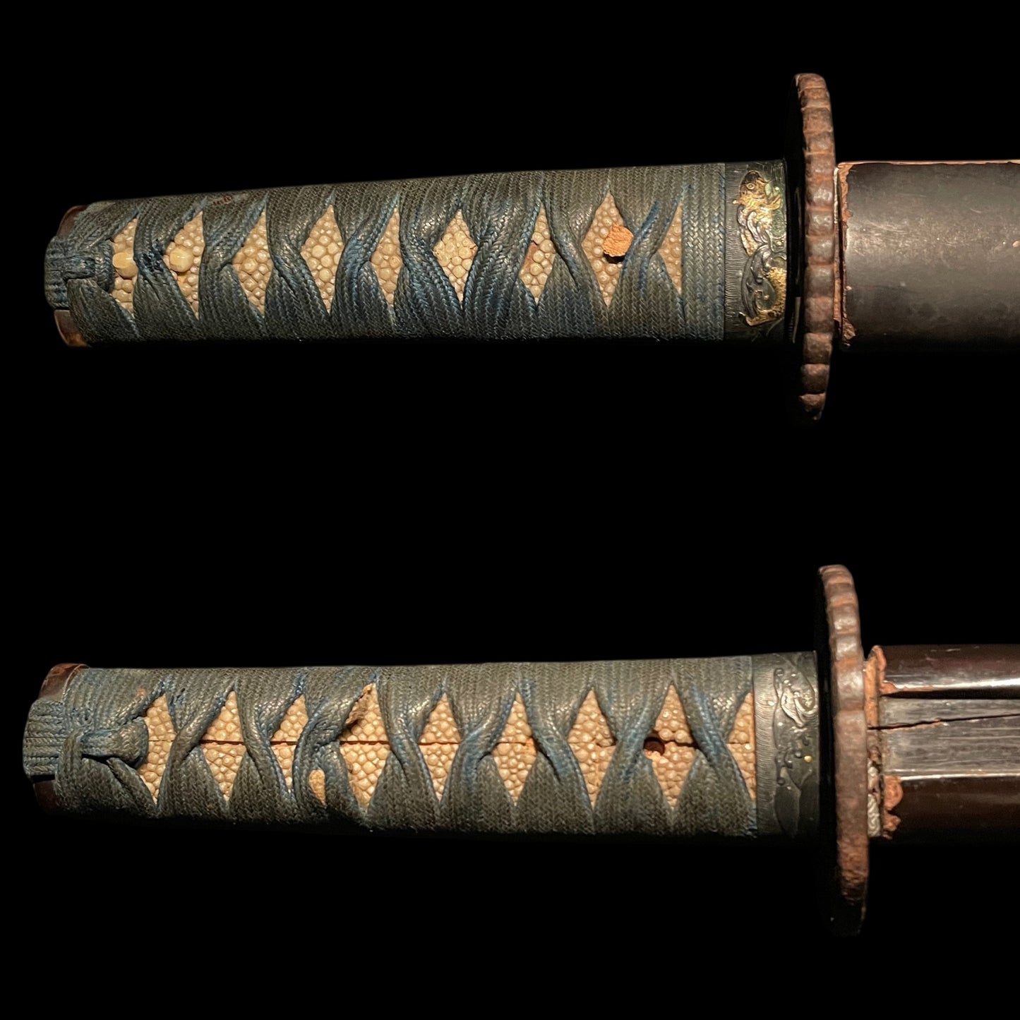 Toranba 濤乱刃 WAKIZASHI, Choshuhagiju Sakunoshin Tomohisa 長州萩住作之進友久 signed TSUBA