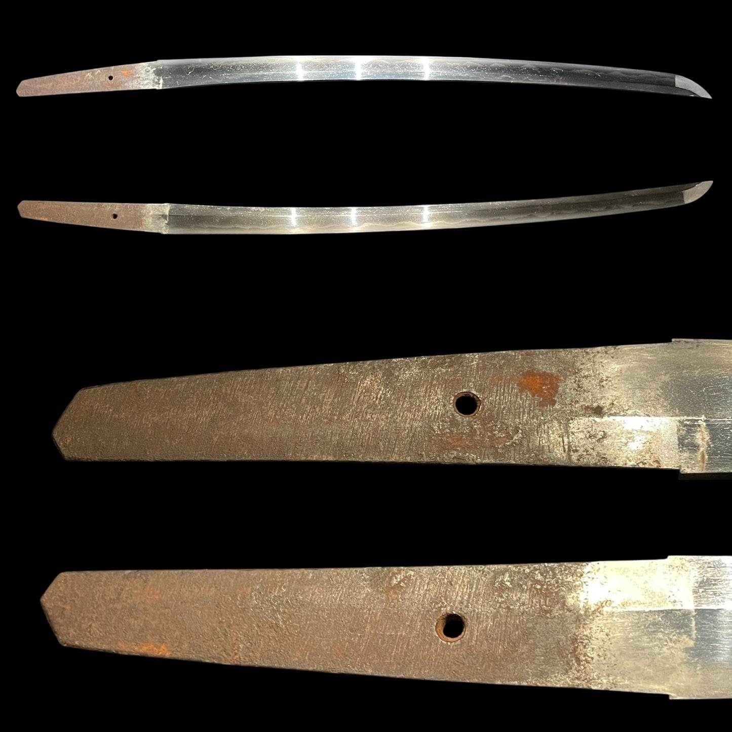 Long Wakizashi, Copper Tsuba, Shibuichi Fuchikashira, Edo period mumei