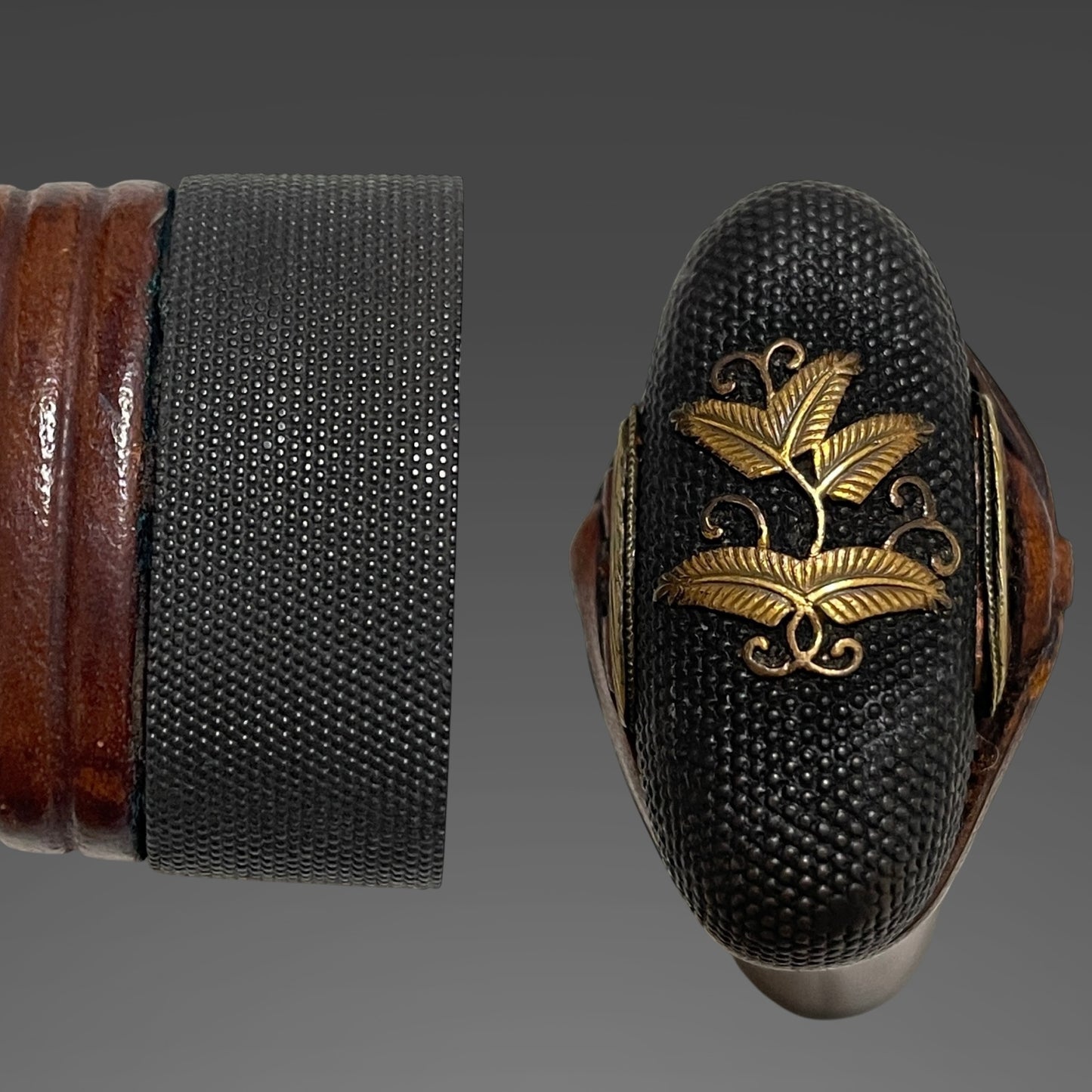 Shrimp Koshirae 海老拵 TANTO, with Kogai, Edo period mumei