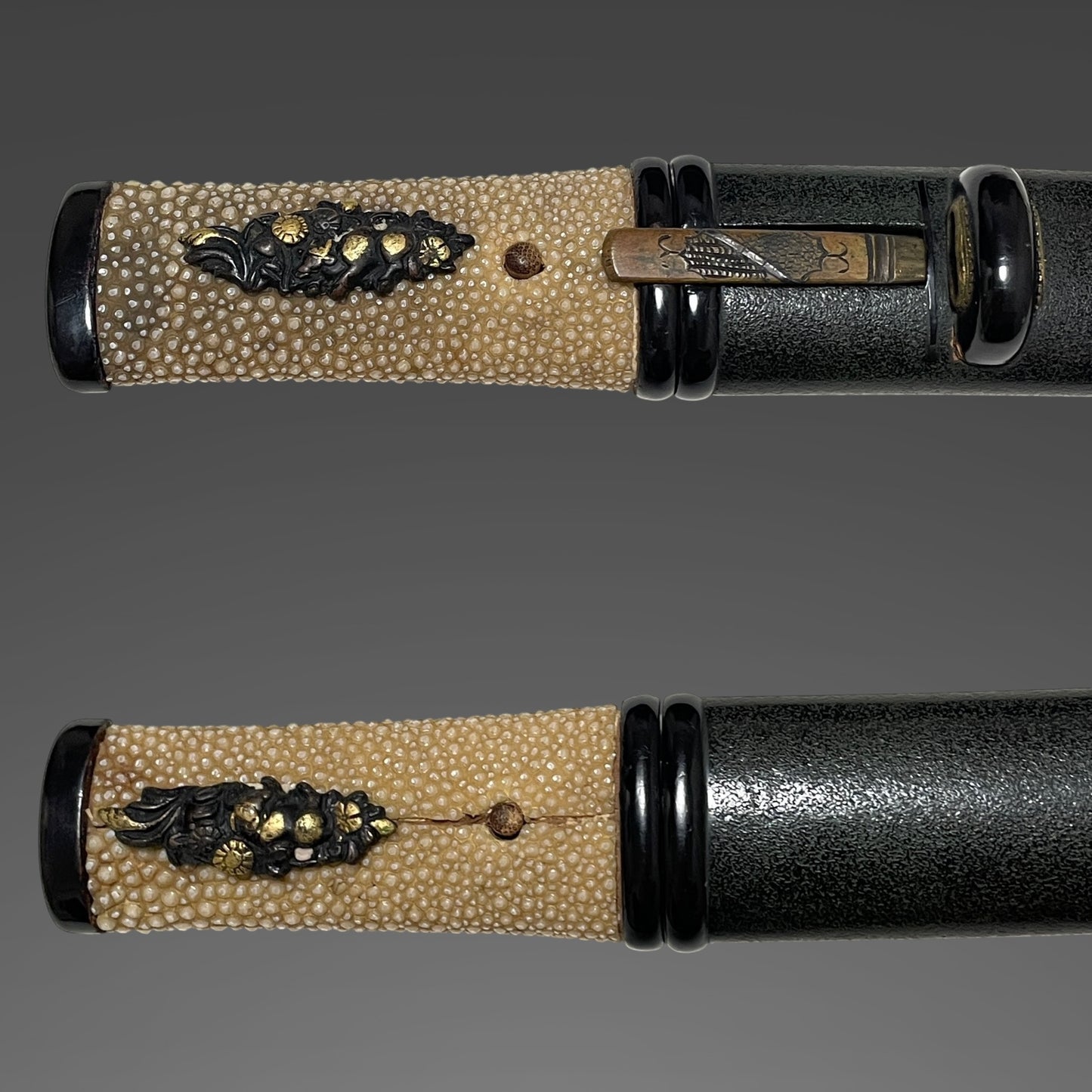 Aikuchi Koshirae Tanto 合口拵短刀, with Brass Kogai, Edo period mumei