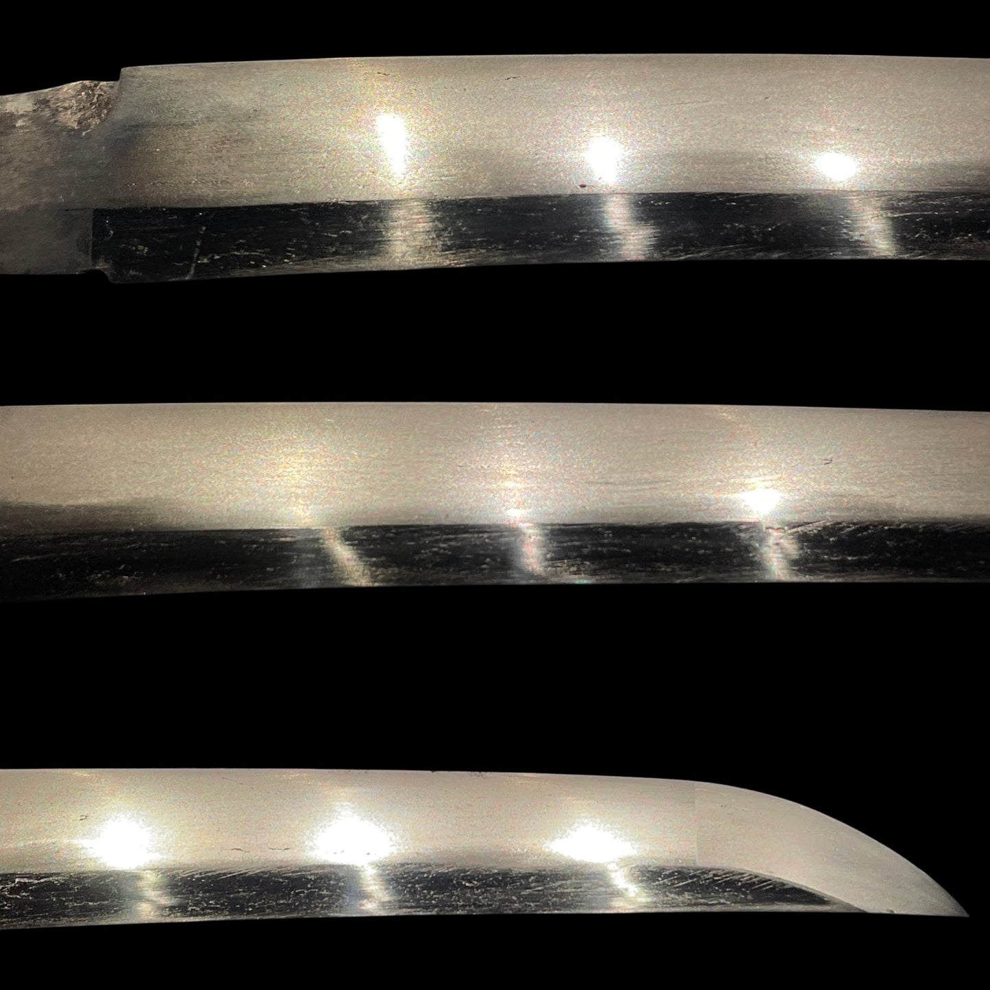 Short Wakizashi, Musha Fuchikashira 武者縁頭, Edo period mumei