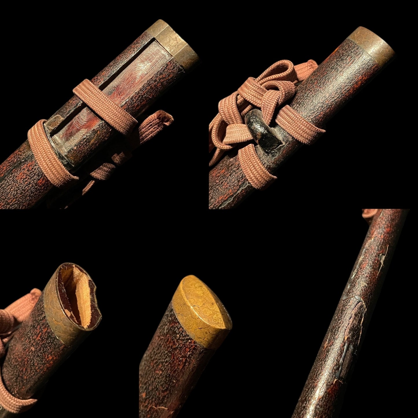 Hirazukuri Wakizashi, Yamagane Tsukashi Tsuba 山銅透鍔, Edo period mumei