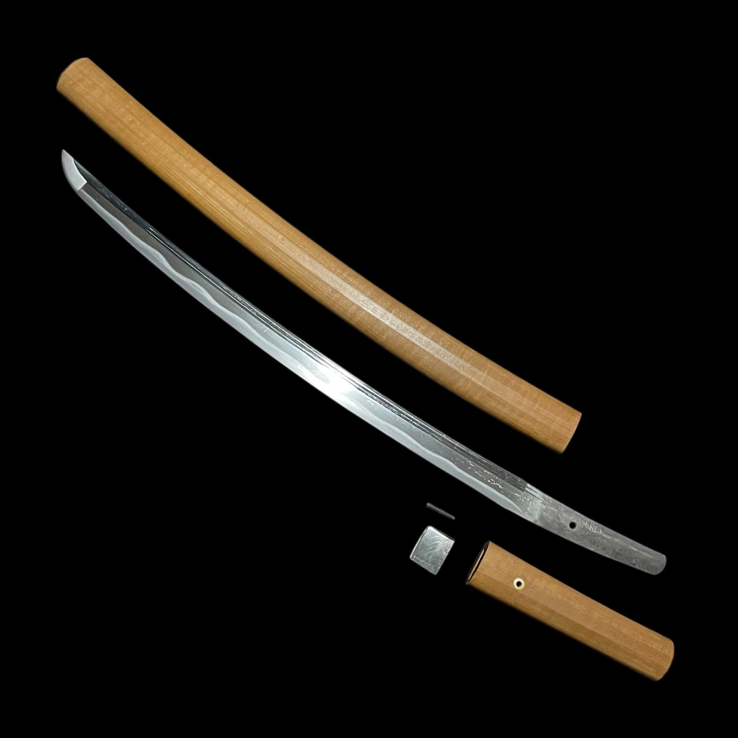 Takahira 高平 signed WAKIZASHI, Wide blade, 腰樋 二筋樋, Edo period