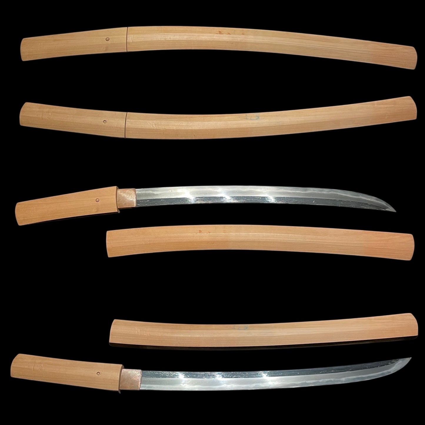 Shobuzukuri Wakizashi in Shirasaya, Late Muromachi period mumei