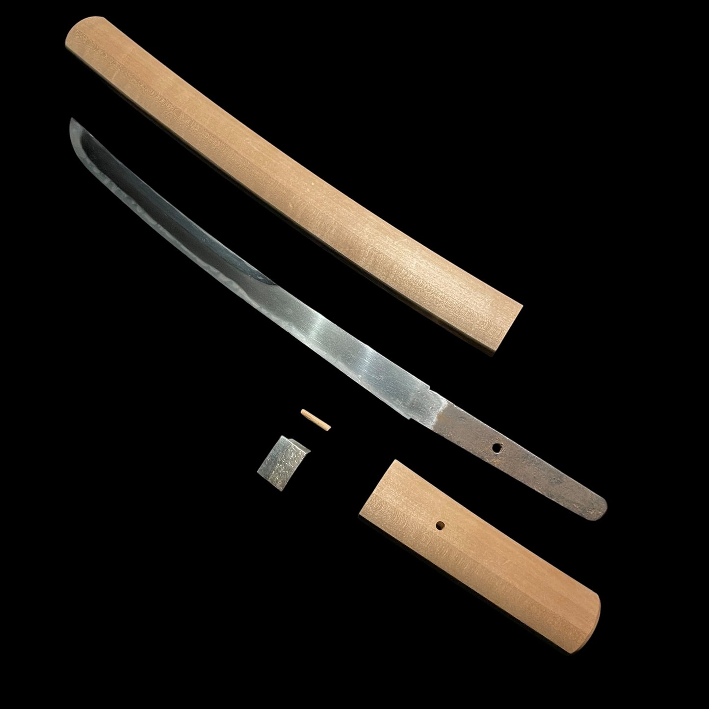 UNOKUBI-ZUKURI 鵜首造 WAKIZASHI, Thick blade, Edo period mumei