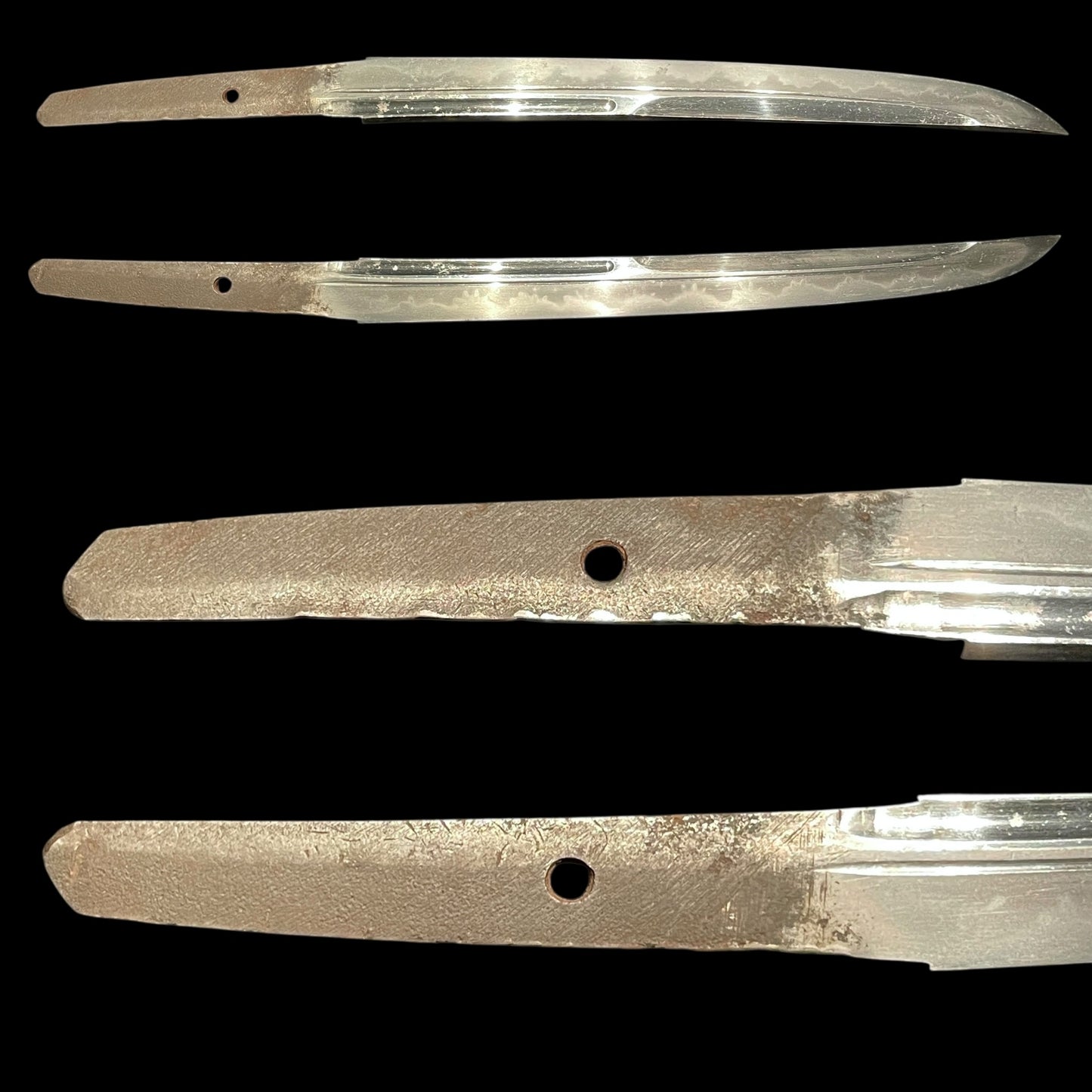 Kawarizukuri 変造り TANTO, with Kozuka Kogai, Natanenurisaya 菜種塗鞘, Edo period signed