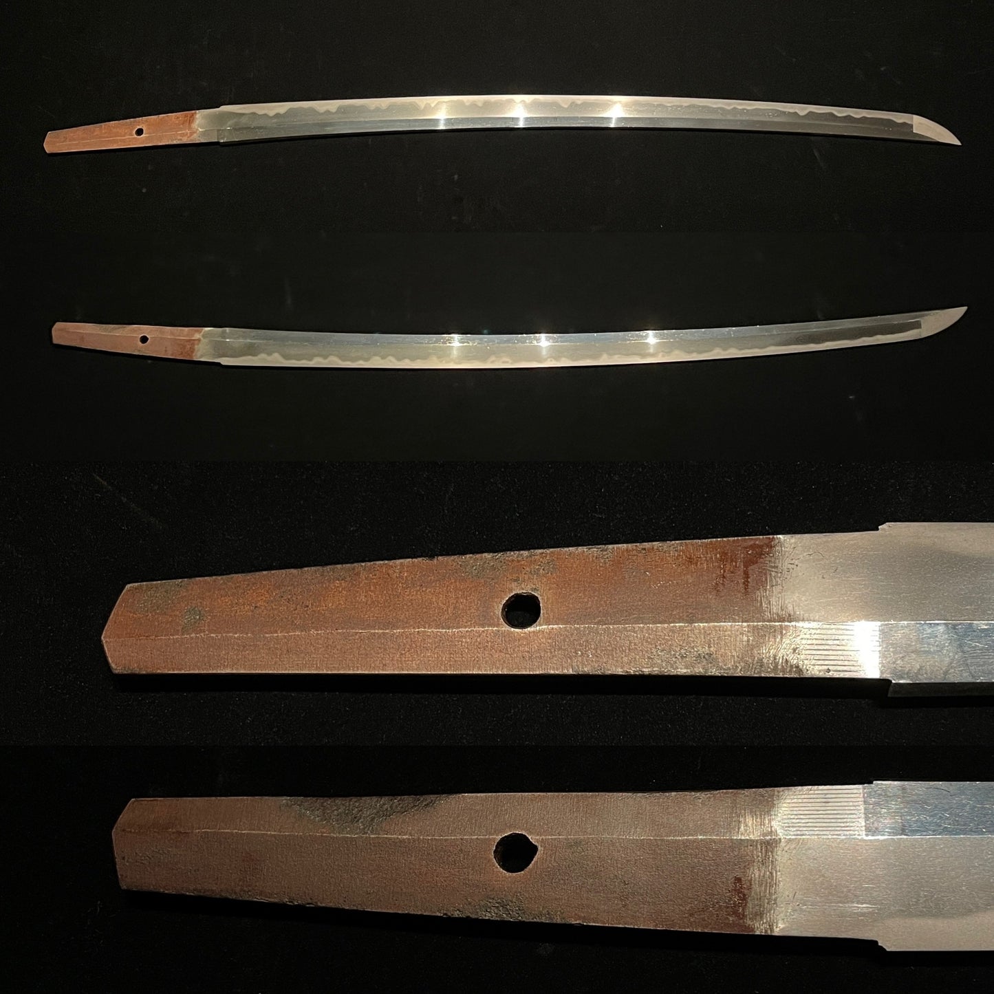 Midareba Long WAKIZASHI, Rugged blade, Edo period mumei