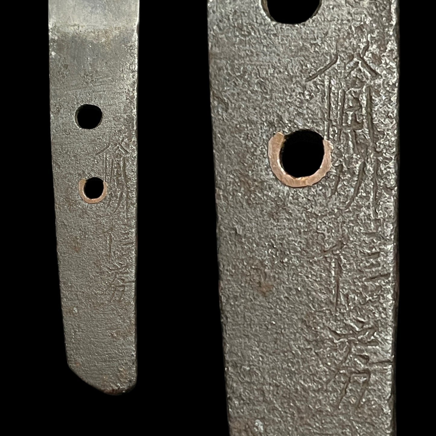 Bishu Nobufusa 備州信房 signed, Hirazukuri TANTO, In Kurosaya