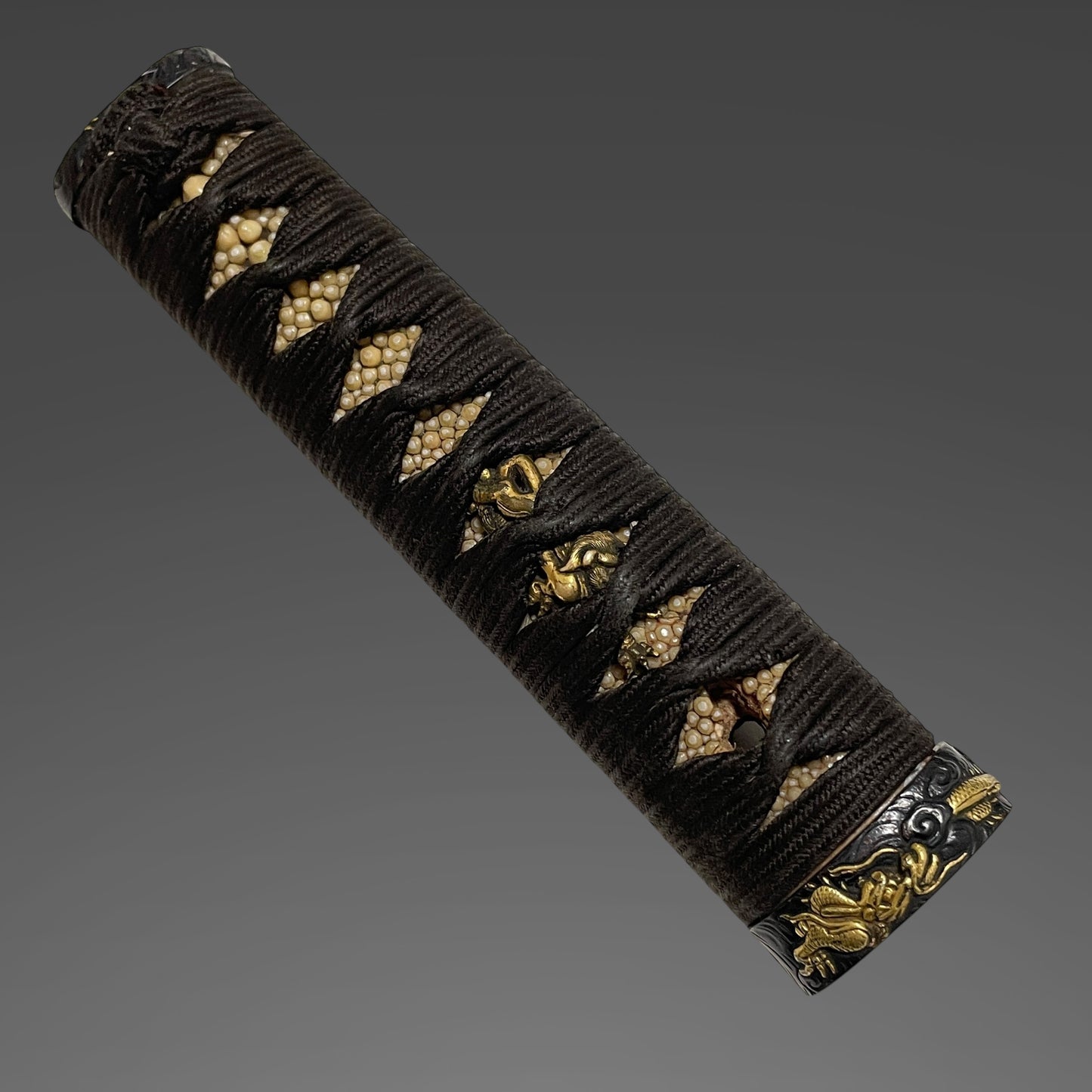 Short Navy GUNTO For Crew 搭乗員用短寸海軍刀, Dragon Fuchikashira, Heianjoju Kunitake signed