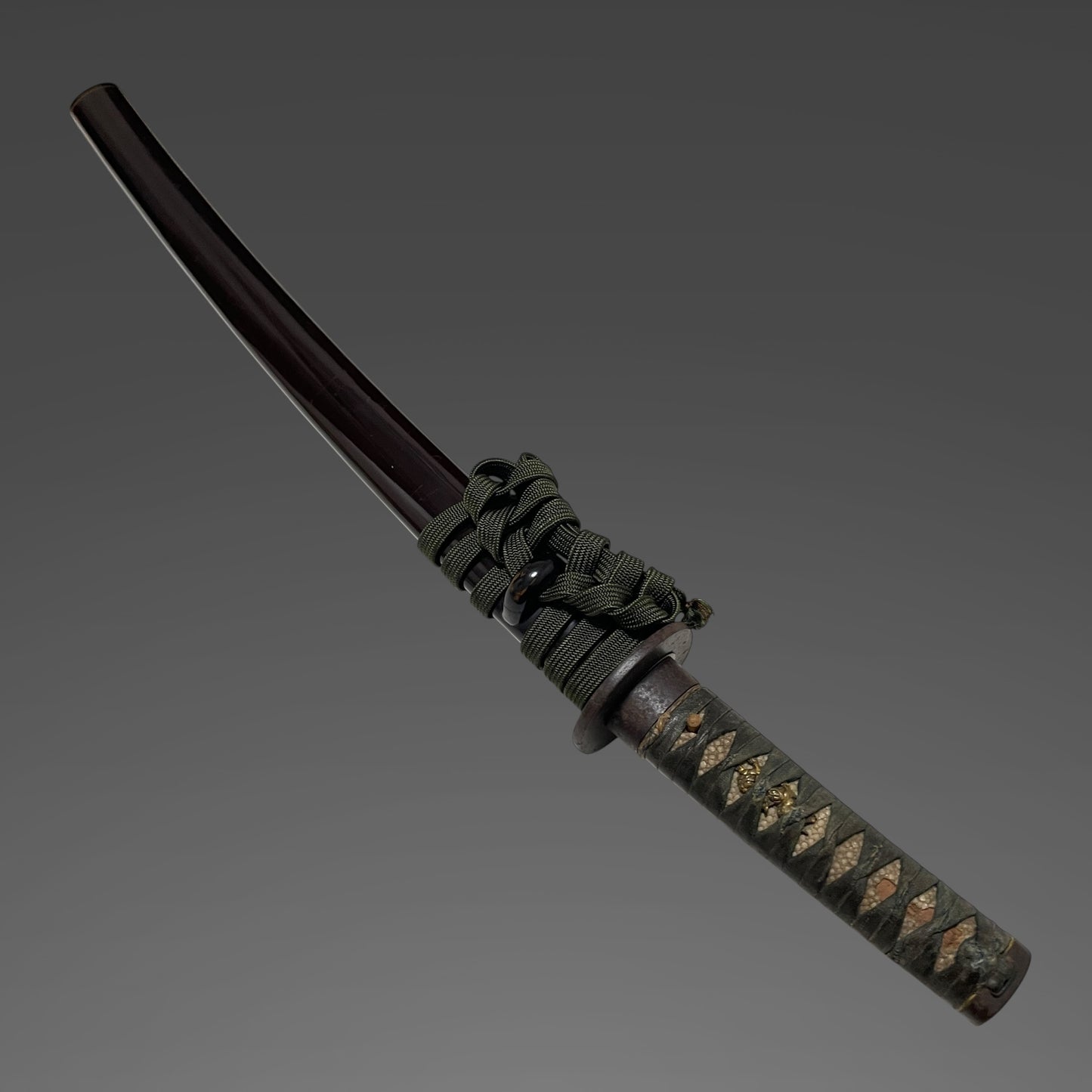 Bizenkoku Sukesada 備前國祐定 signed Wakizashi, Rugged Iron Fuchikashira, Muromachi period