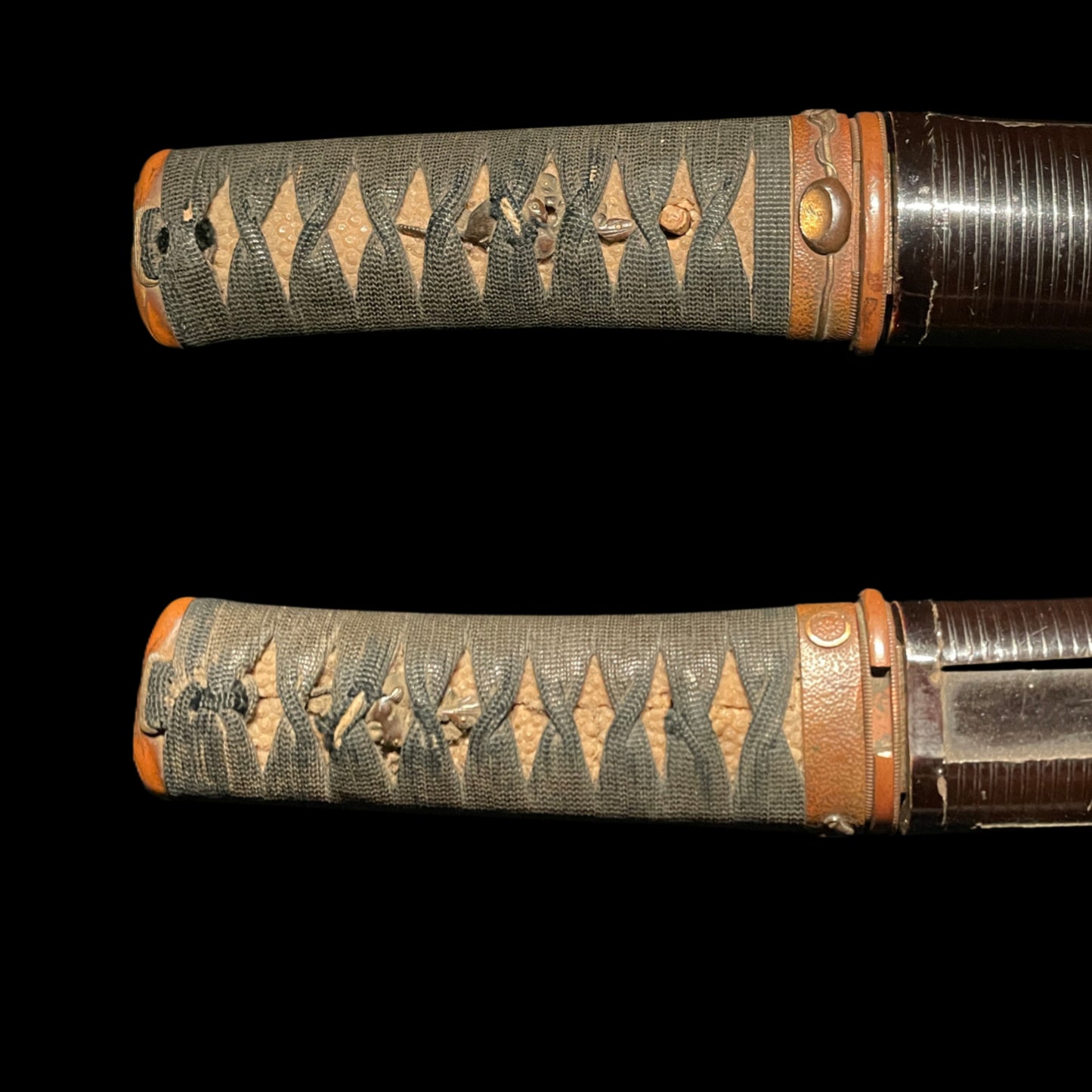 Darum Kashira 達磨頭 TANTO, Copper Fittings, Edo period mumei