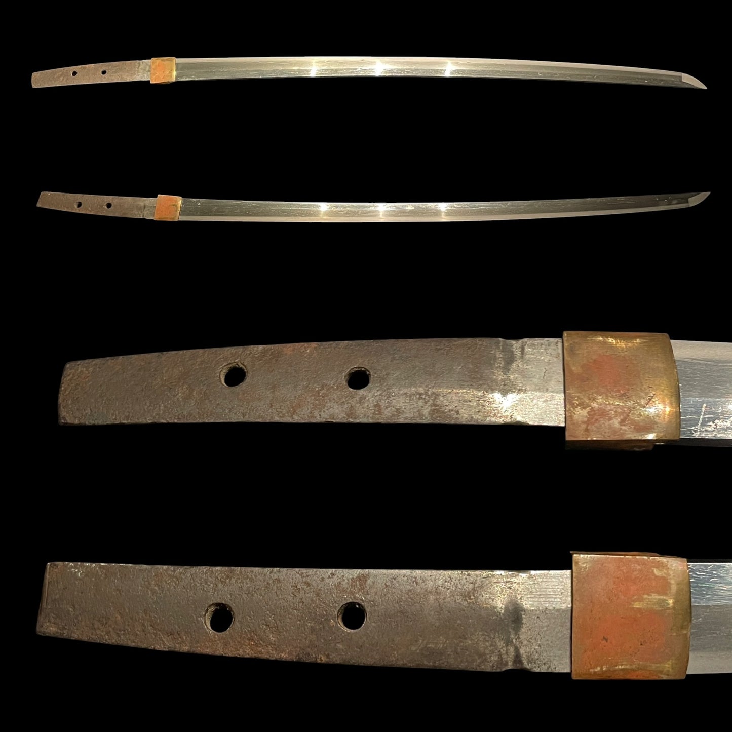 Masamehada 柾目肌 Long Wakizashi, Yamato School, Muromahi period mumei