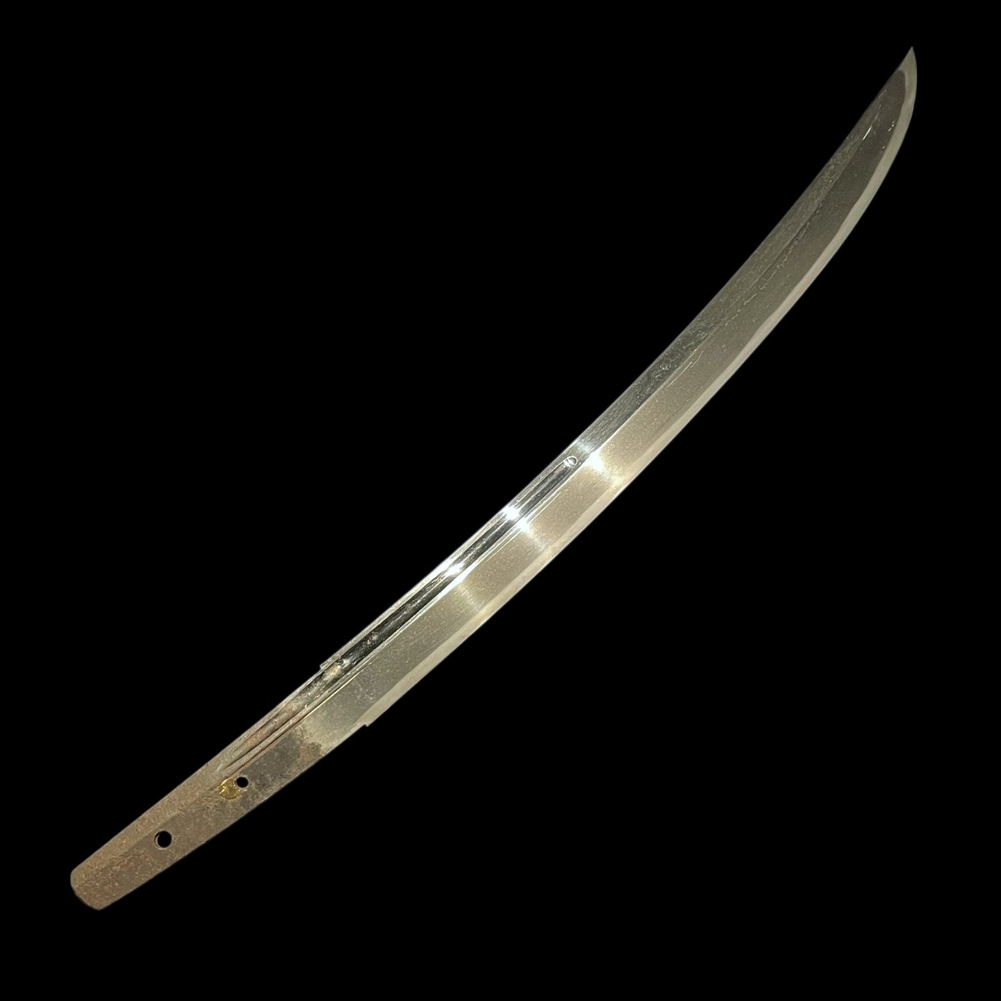 Naginata-Naoshi 薙刀直し Wakizashi, Signed Tsuba, Muromachi period mumei
