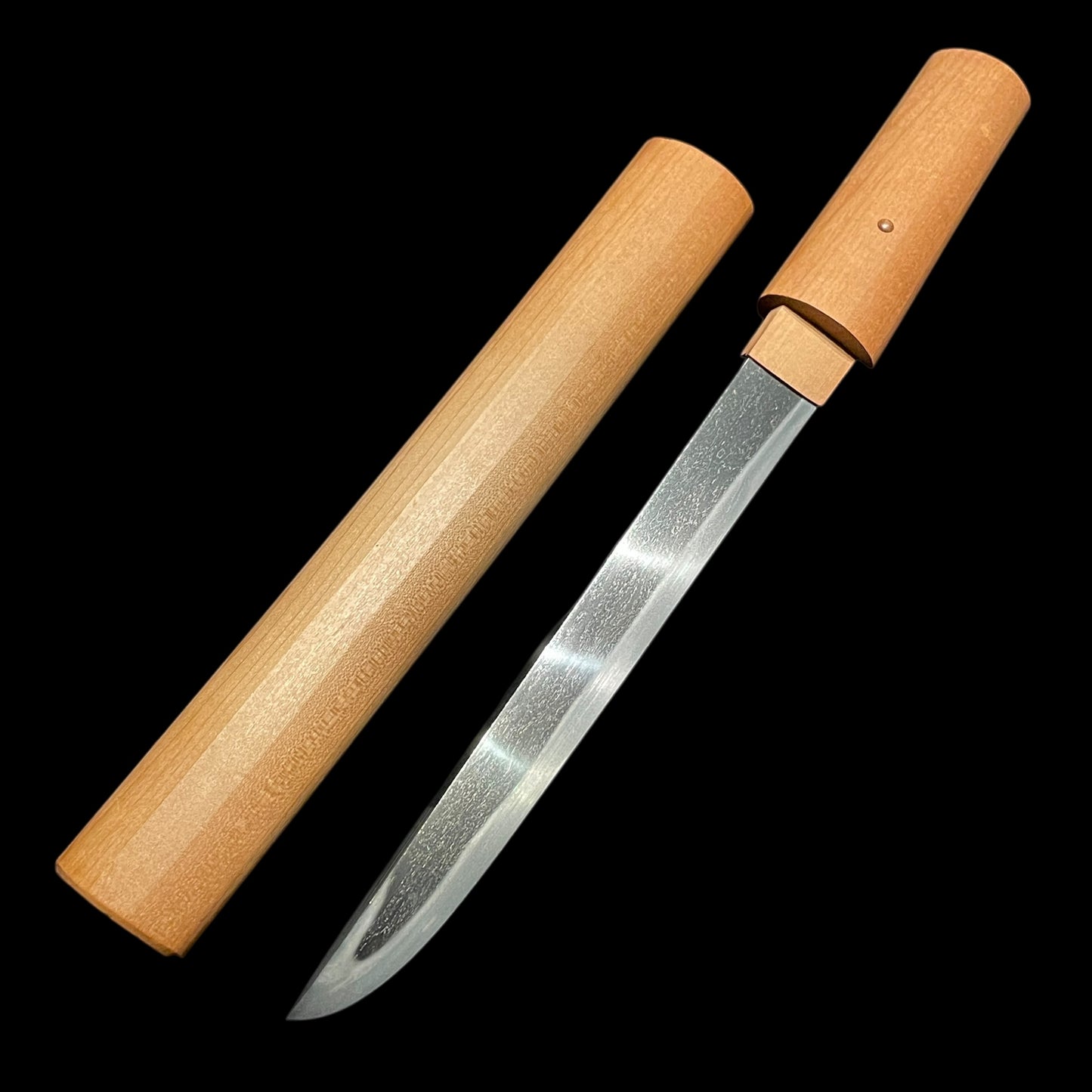 Ichimaru 一丸 signed TANTO, Masamehada 柾目肌, Shinshinto 新々刀, NBTHK Certificate