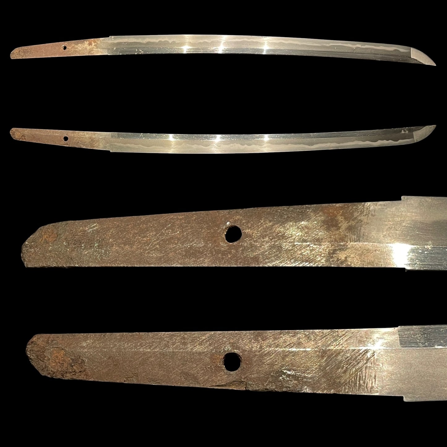 Short Wakizashi, Purple Tsukamaki, Peas Menuki, Edo period mumei