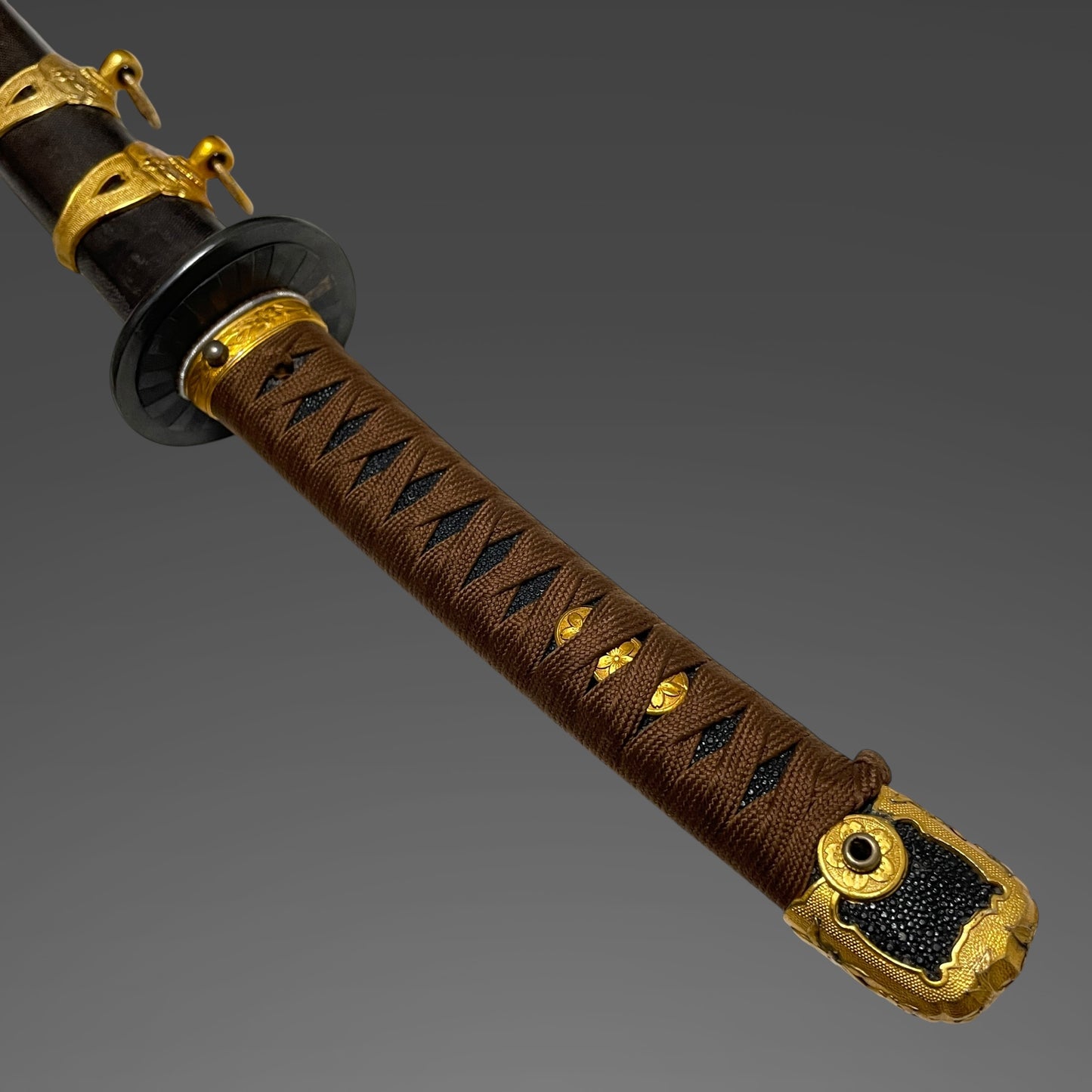 Navy GUNTO 海軍刀, Rayskin Scabbard, Serial number engraved, WW2 Japanese Officer Sword