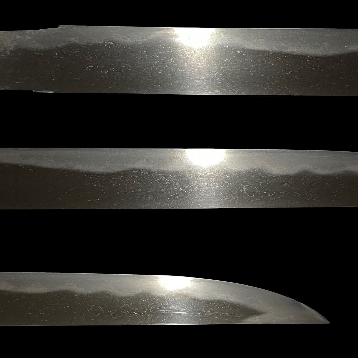 Unmon Aogaichirashi Saya 雲紋青貝散鞘 TANTO, Dragonfly Menuki, Late Edo period mumei