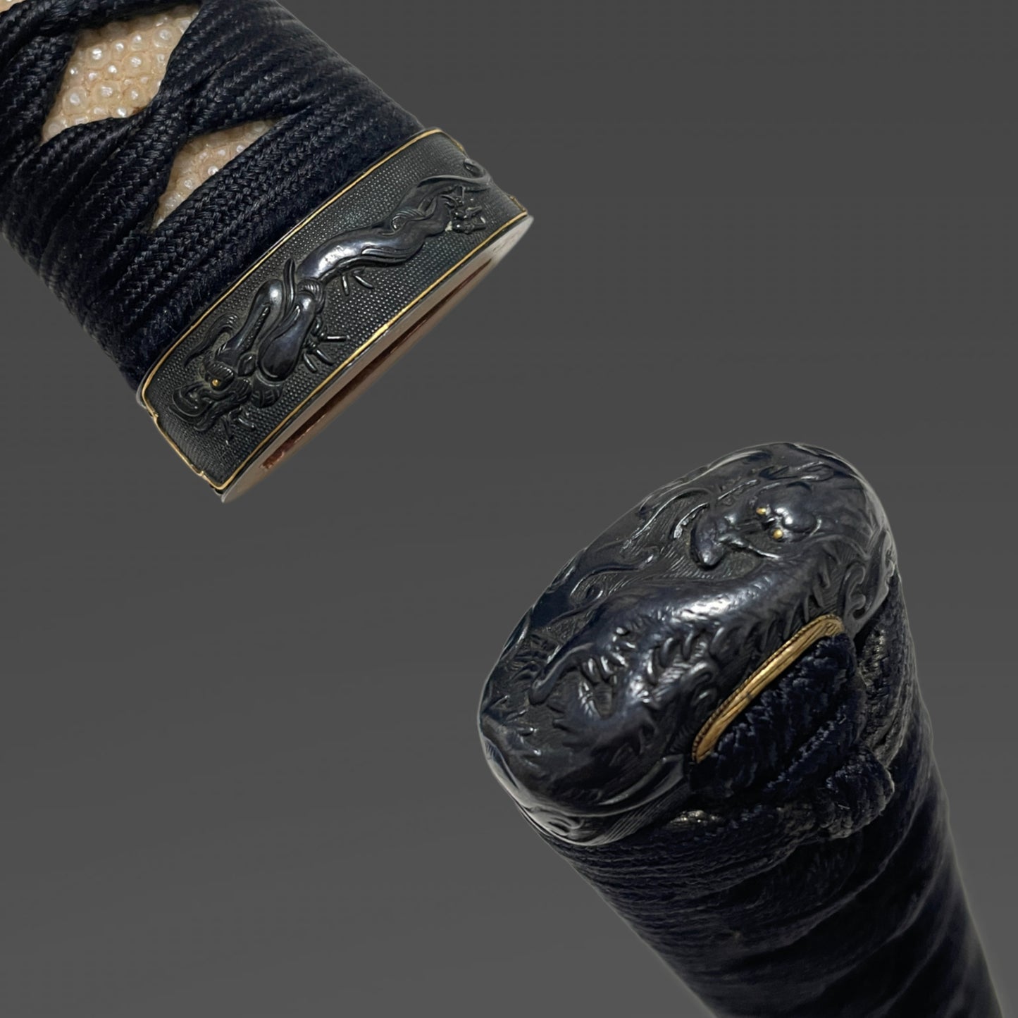 Ikkansai Yoshihiro 一貫斎義弘, HITATSURA 皆焼 Wakizashi, Mt.Fuji Kozuka, Dragon Fittings