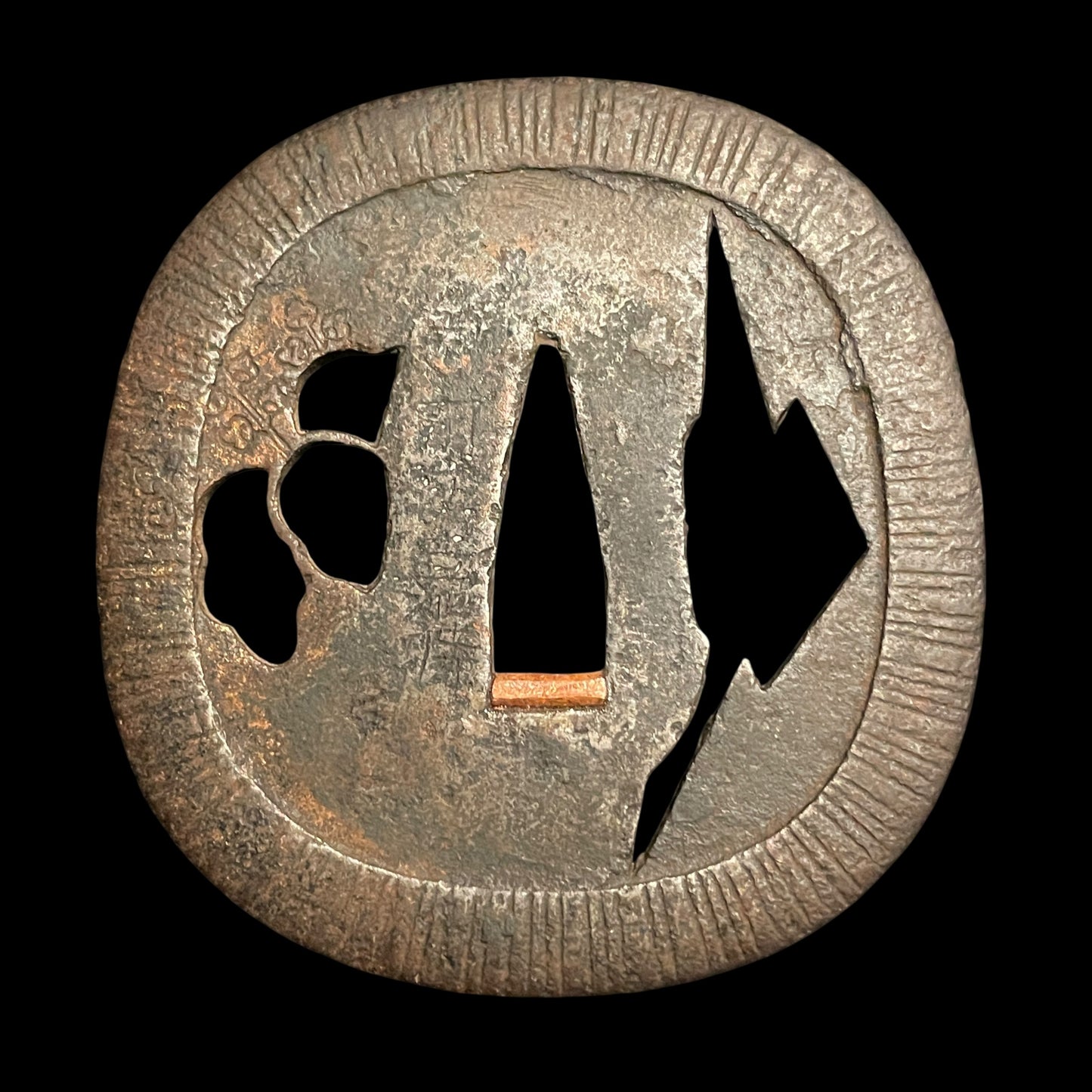 Hirazukuri Wakizashi 平造脇差, Signed Tsuba, with Shirasaya, Edo period mumei