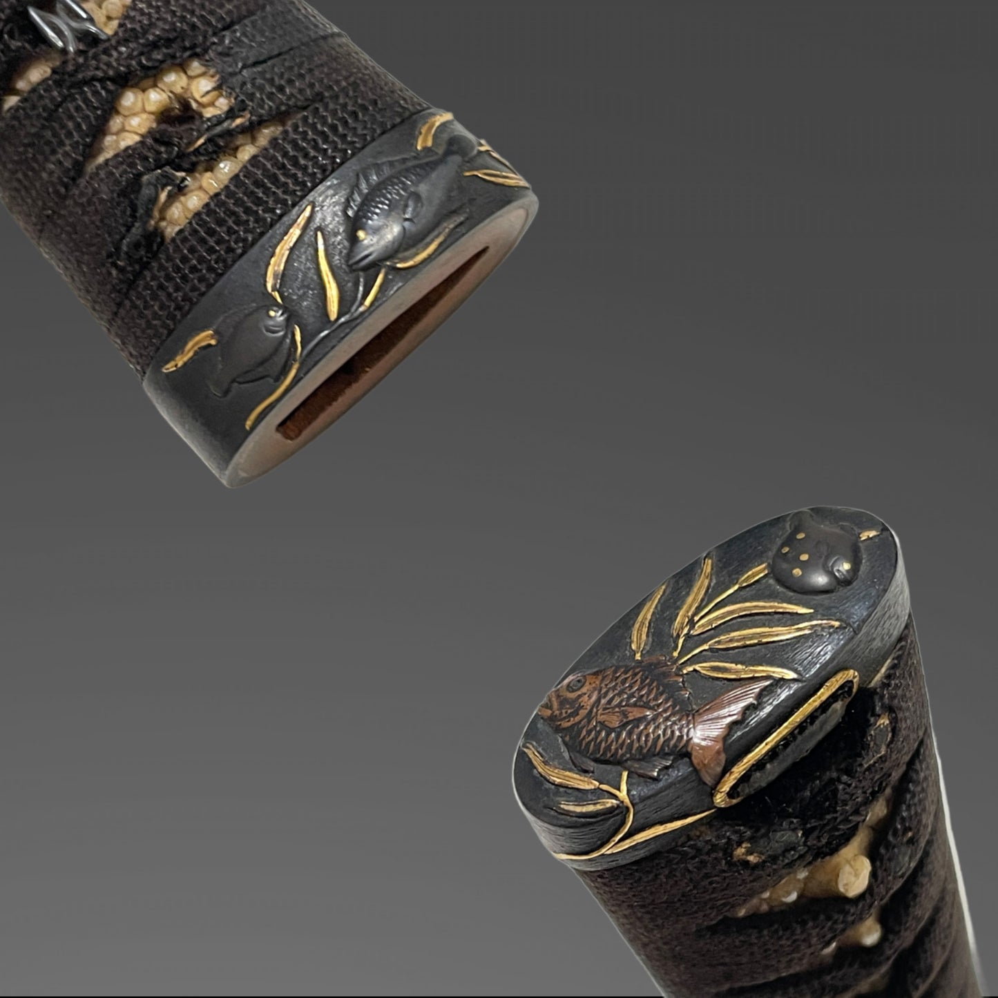 Fish and shellfish Fittings, Amazing Hamon Wakizashi, Edo period mumei