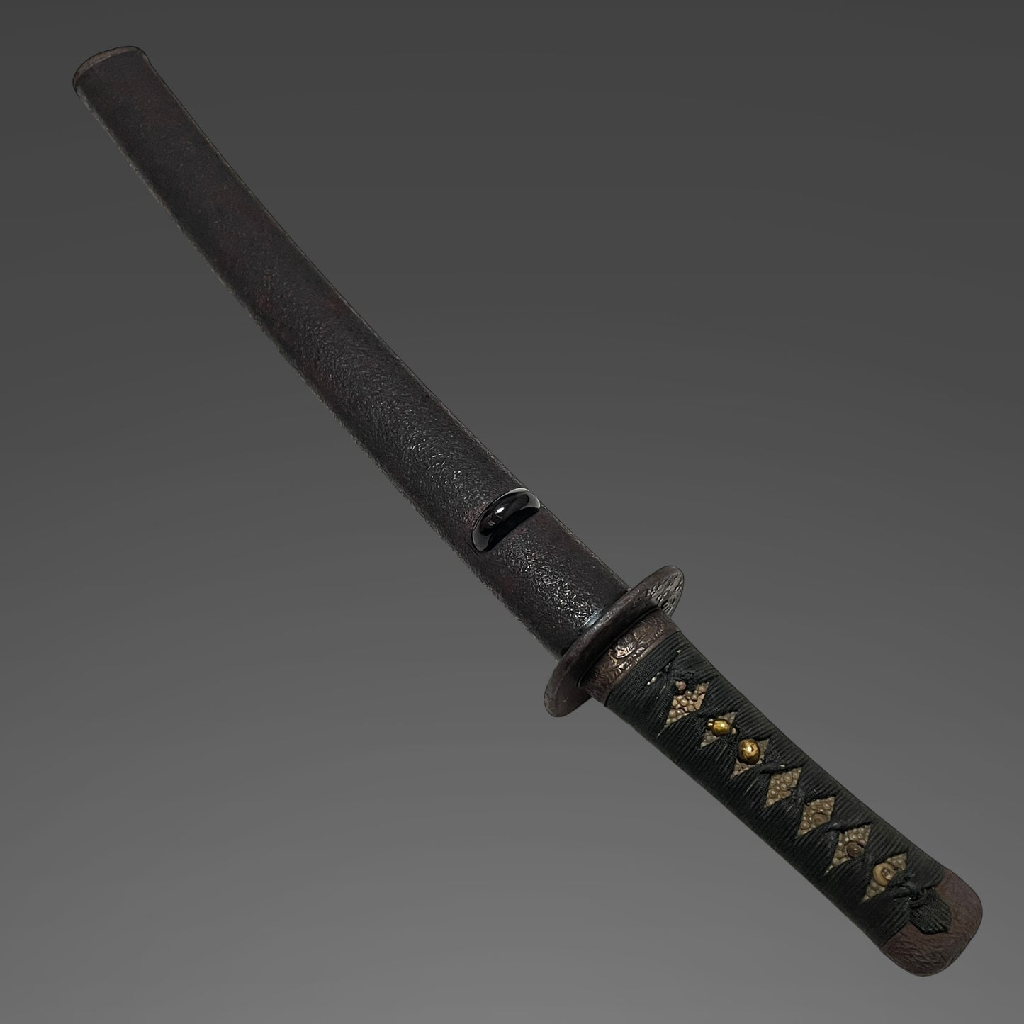 Sunnnobi-TANTO 寸延短刀, Puppy Tsuba and Tiger Kozuka, Late Edo period mumei