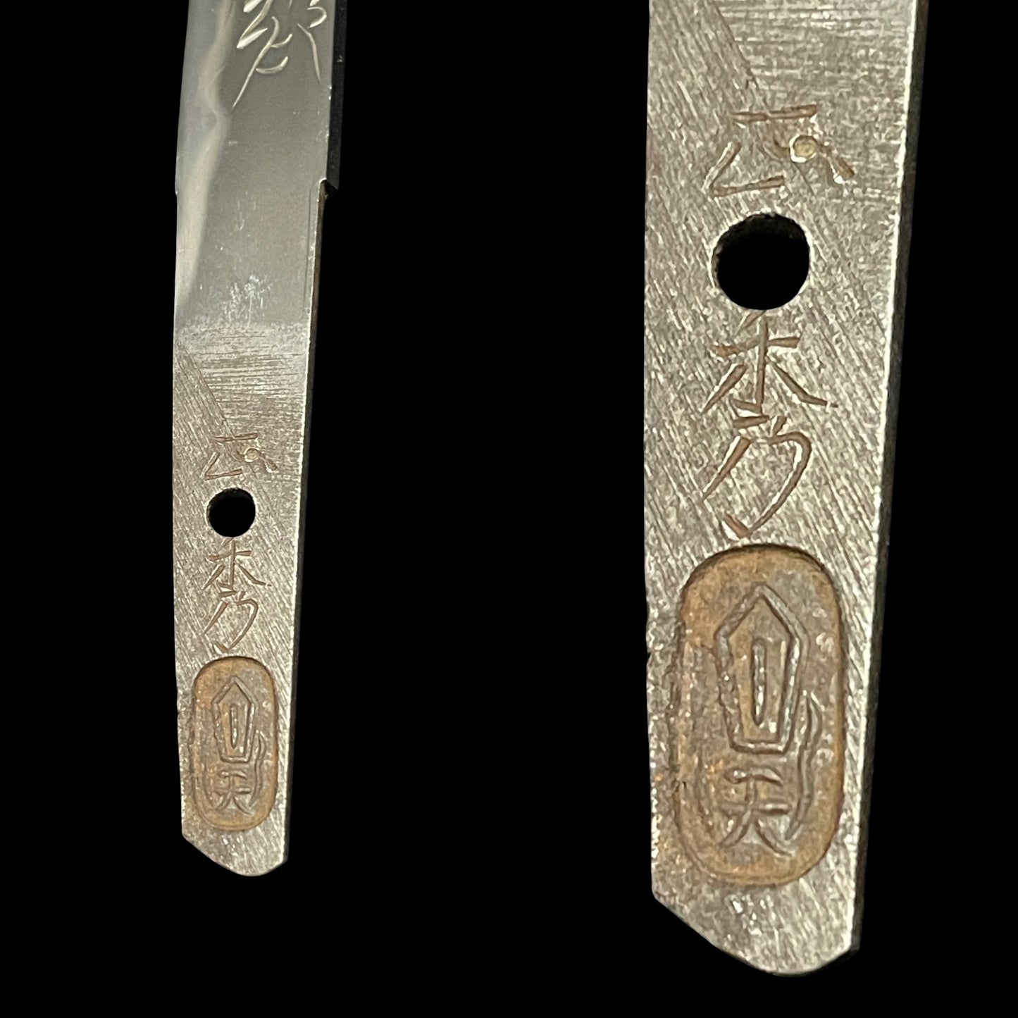 HORIMONO 彫物 TANTO, 南無妙法蓮華経(Namu Myōhō Renge Kyō), Masahide 正秀 signed, Sayagaki 鞘書