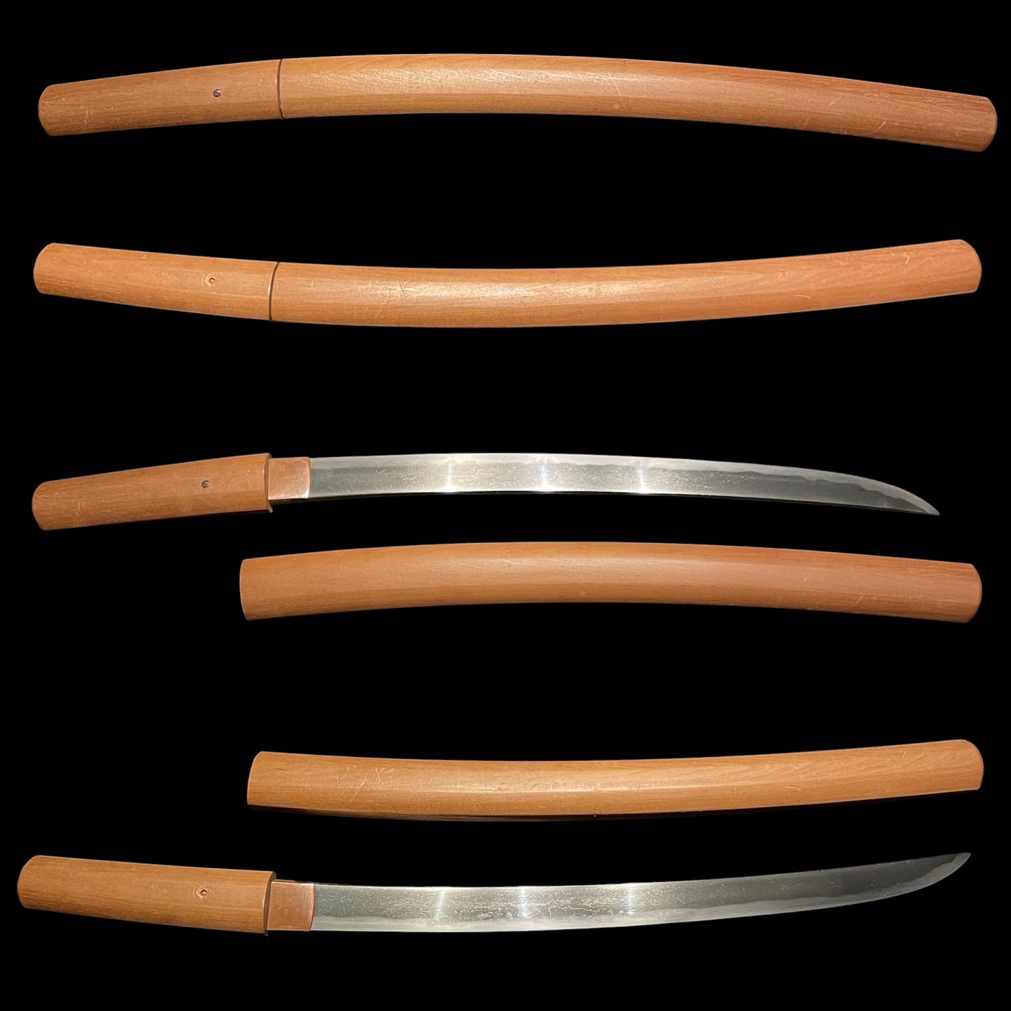 Long Hirazukuri Wakizashi 平造り脇差, Muromachi period mumei