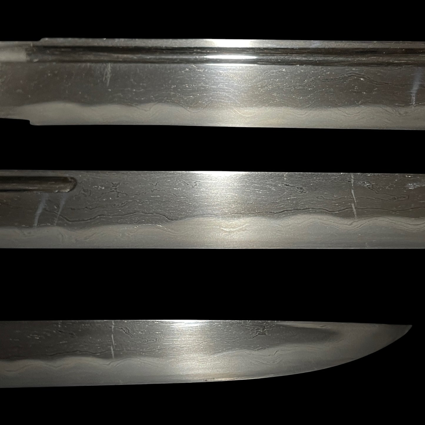 Rare Style Jigane AYASUGIHADA 綾杉肌, Tadahiro Gold inlay signed TANTO