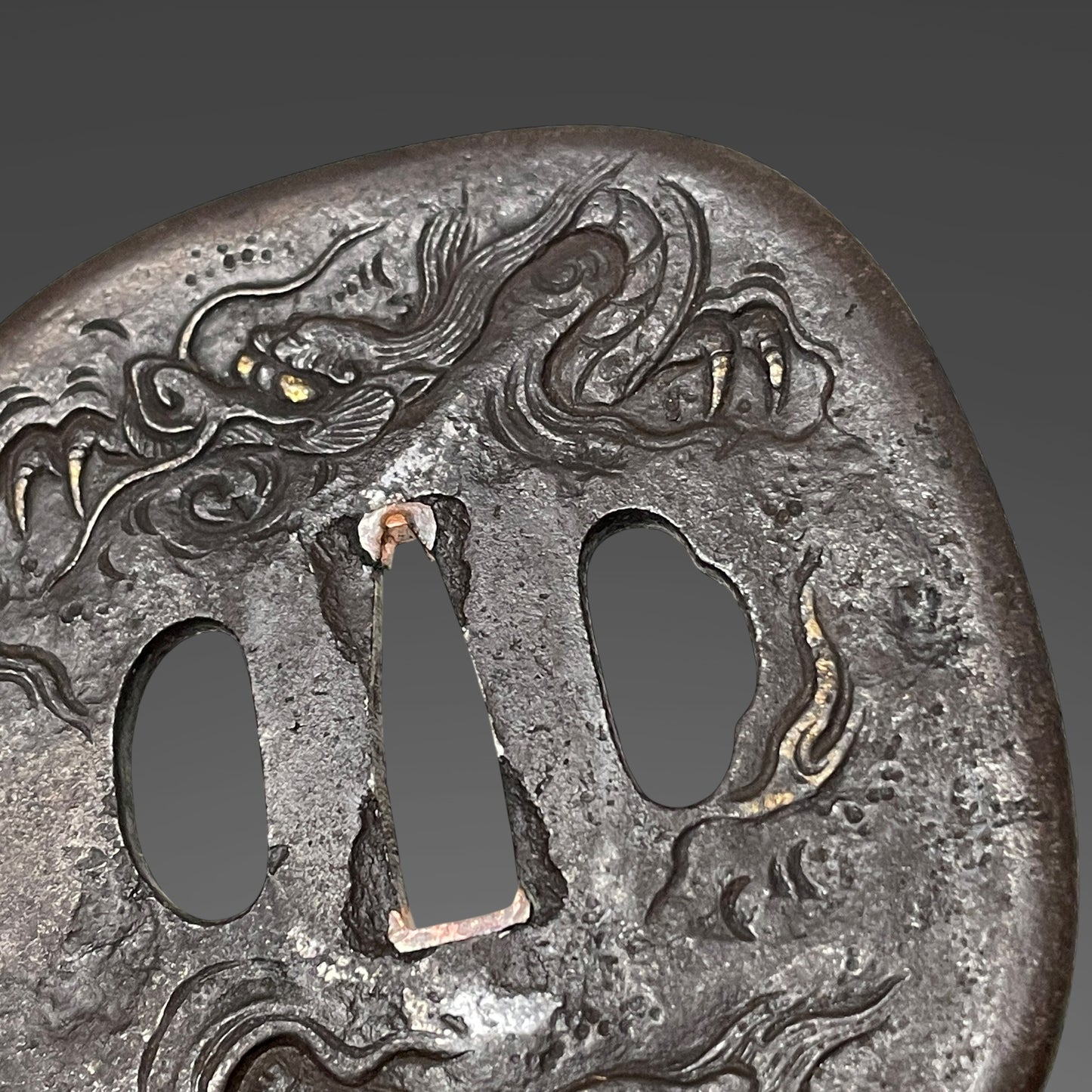 Dragon Tsuba Long KATANA, Late Edo period mumei, Bakumatsu era