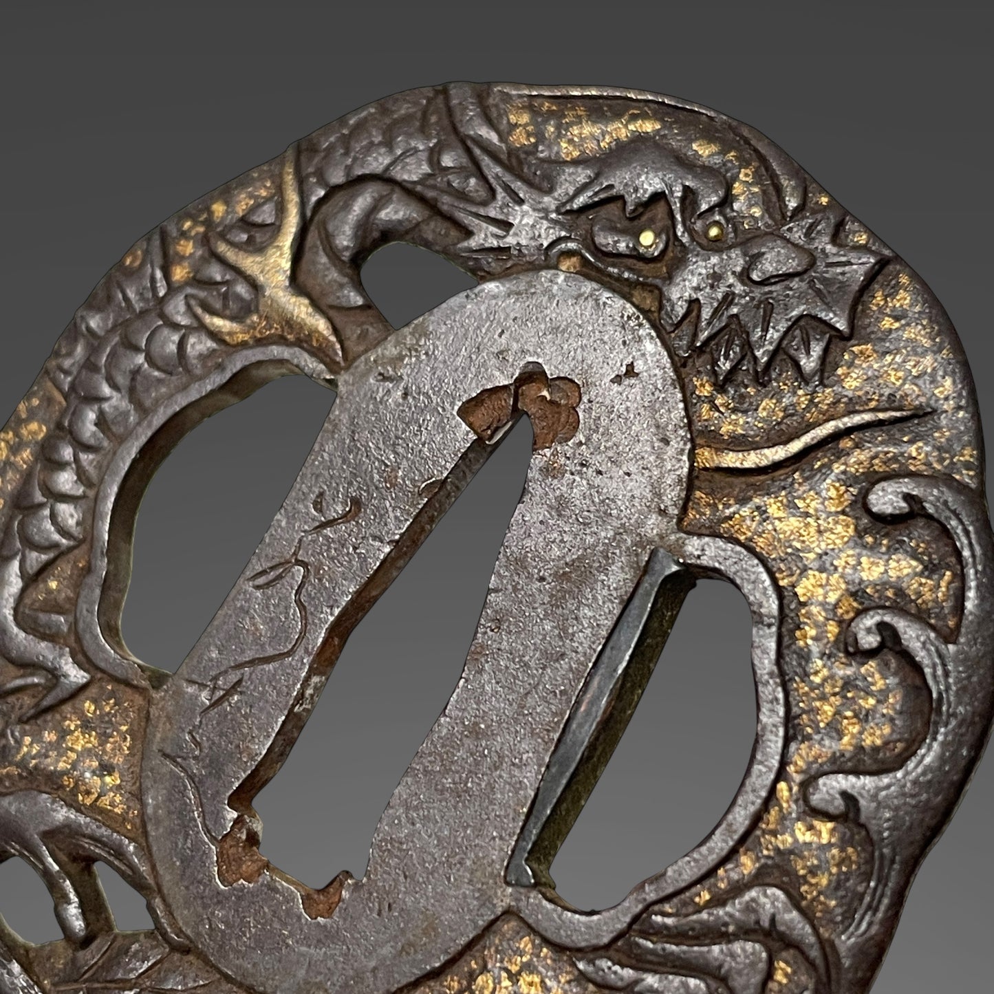 Fujiwara Toyoyuki 藤原豊行 signed Shobuzukuri Wakizashi, Dragon Tsuba, with Kozuka