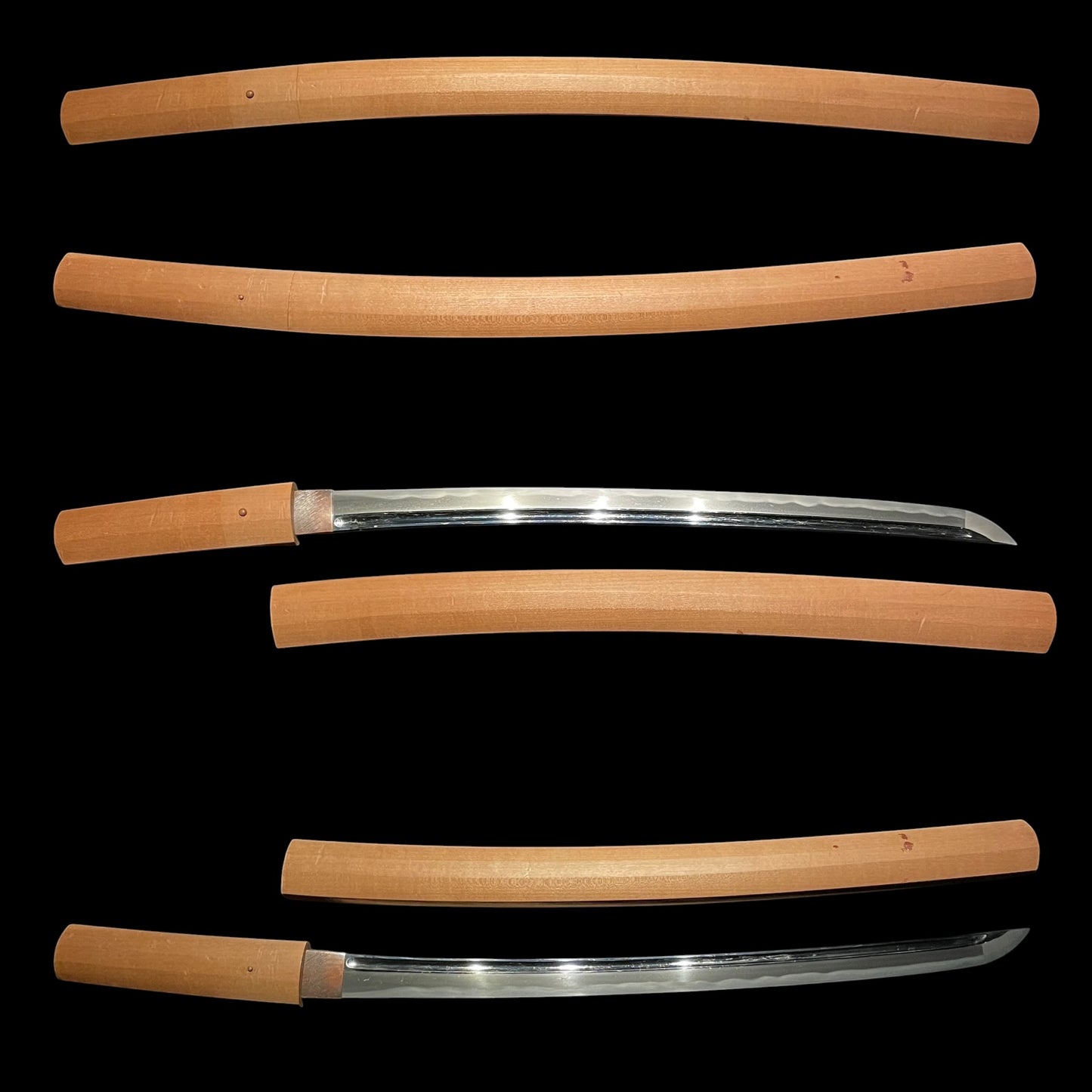 Bo-hi 棒樋 Wakizashi in Shirasaya, Edo period mumei