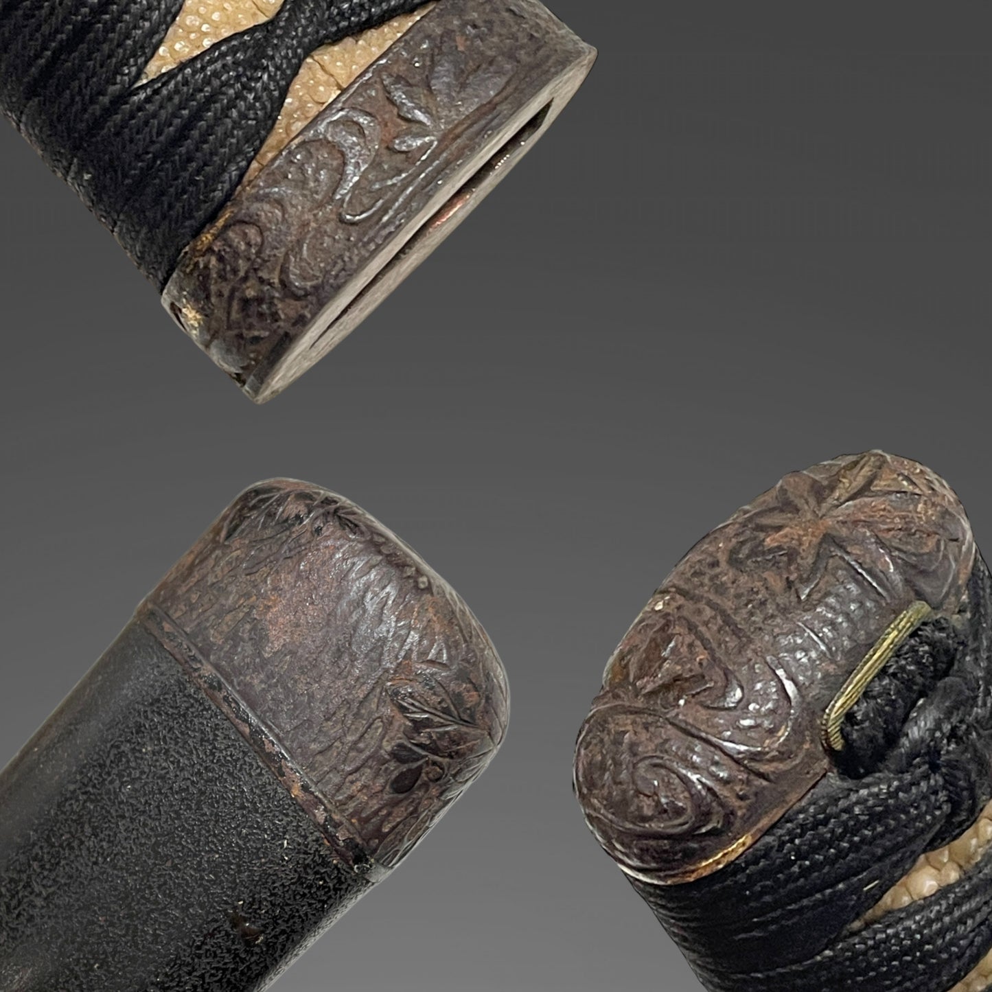 Autumn Plant Fittings Wakizashi, Susuki and Moon Tsuba, Edo period mumei