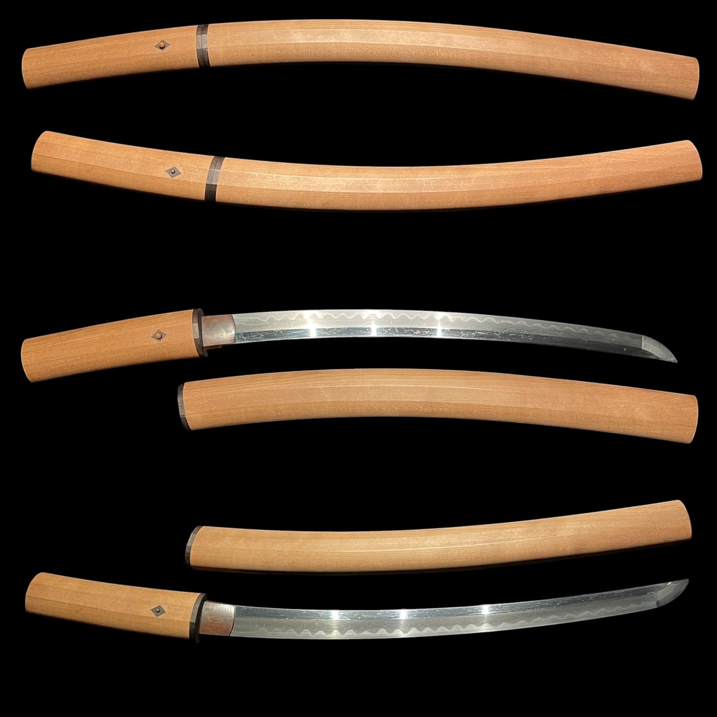 Sanjo Munechika 三條宗近 signed, Oozori 大反り Wakizashi, Late Edo Bakumatsu era.