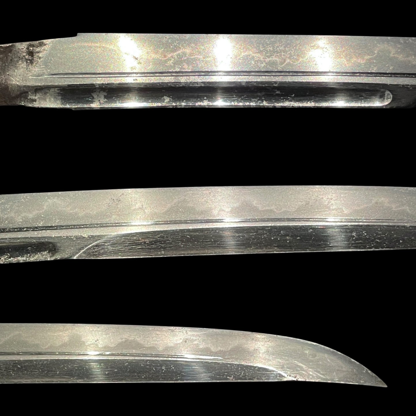 Kawarizukuri 変造り TANTO, with Kozuka Kogai, Natanenurisaya 菜種塗鞘, Edo period signed