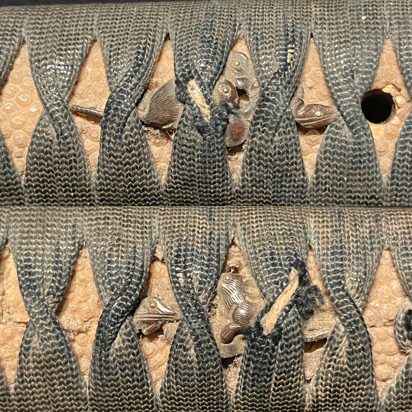 Darum Kashira 達磨頭 TANTO, Copper Fittings, Edo period mumei