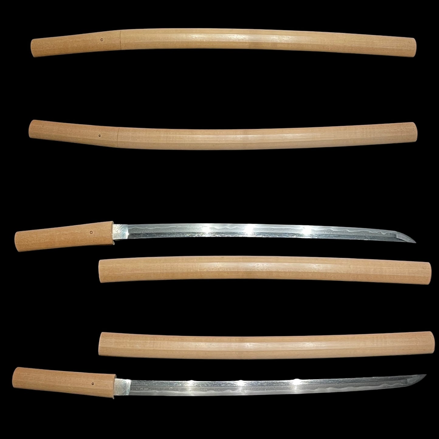 肌物 Hadamono Mokume-Jigane Wakizashi, Edo period mumei