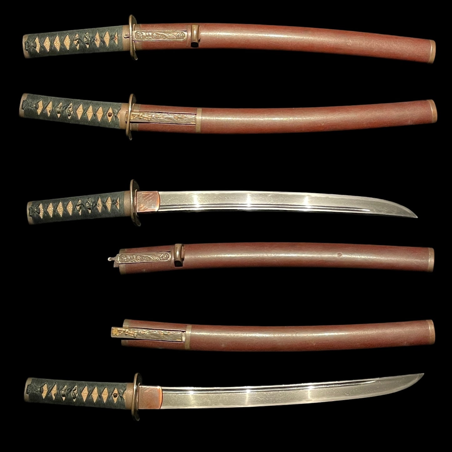 Wide Hirazukuri Wakizashi with Kozuka Kogai, Edo period mumei