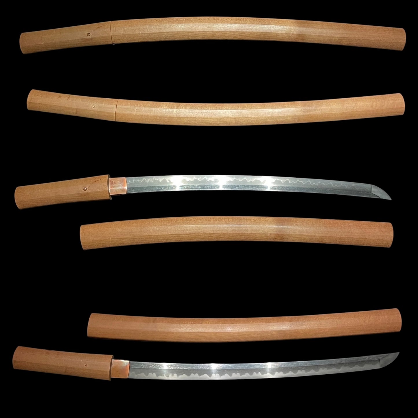 Gunome Hamon 互目刃文 Wakizashi, Kenyoshi 兼吉 signed, KOTO Muromachi period