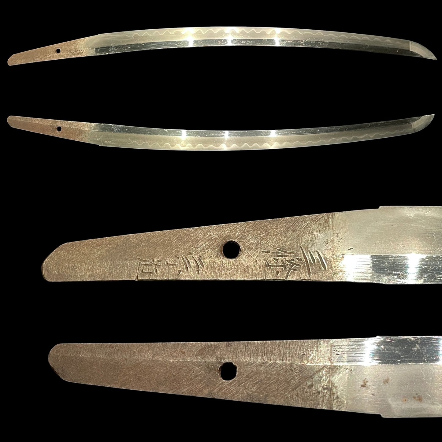 Sanjo Munechika 三條宗近 signed, Oozori 大反り Wakizashi, Late Edo Bakumatsu era.